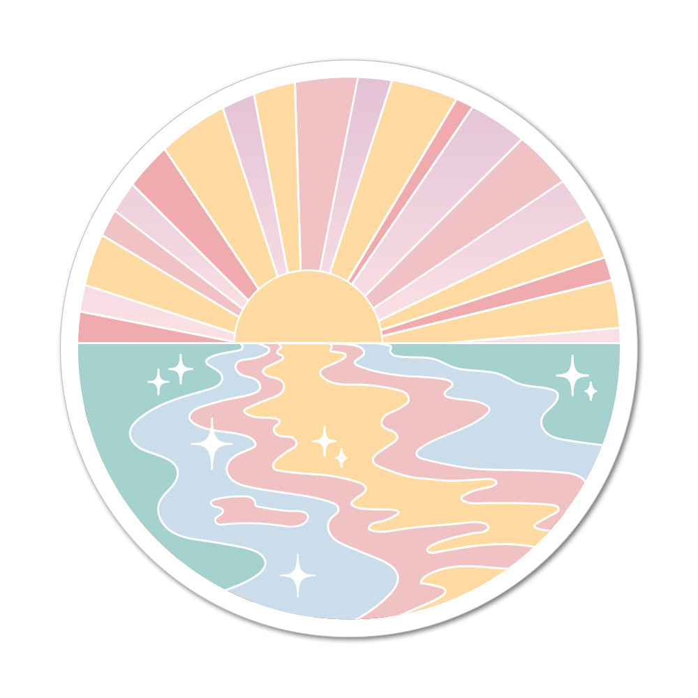 Pastel Sunset Sticker - shopartivo