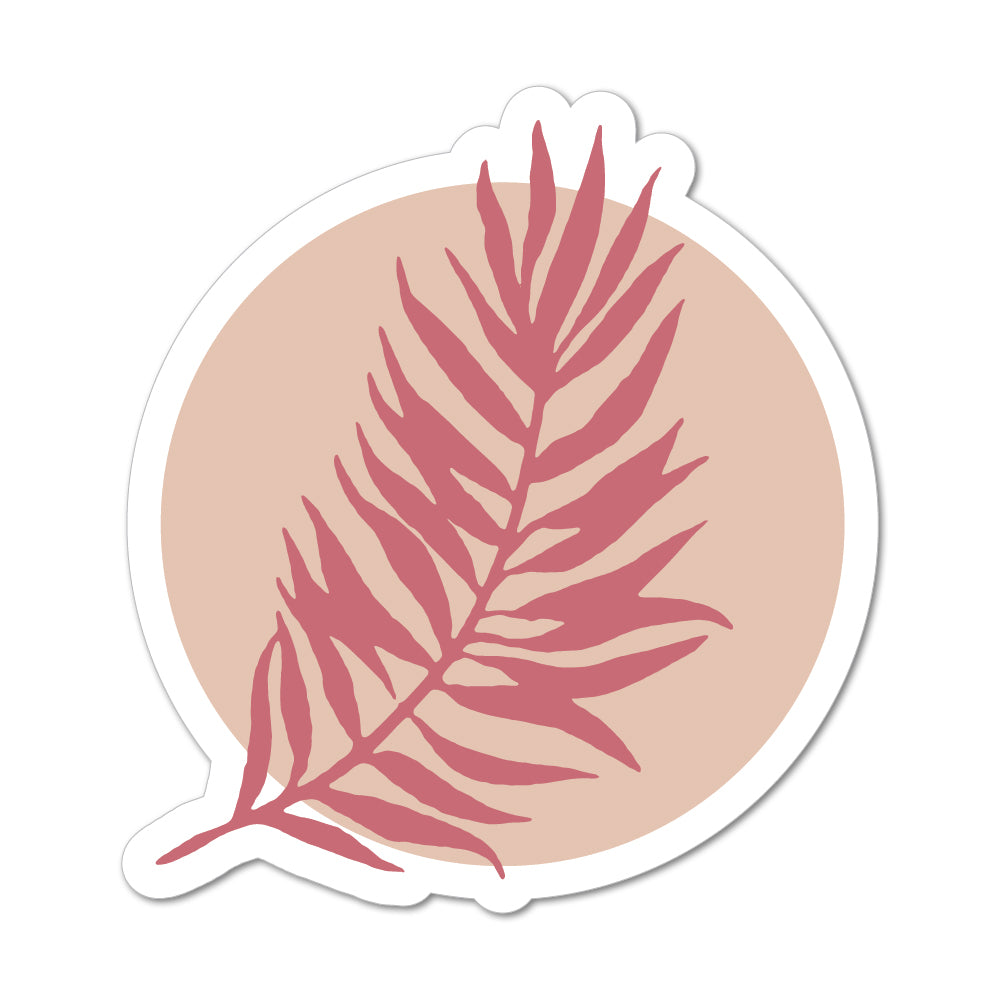 Pink Leaf Sticker - shopartivo