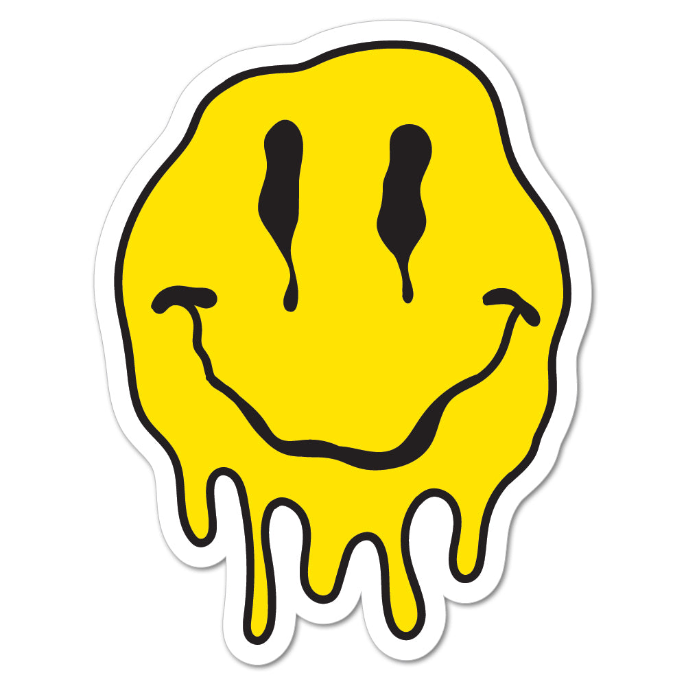 Melting Smiley Face Sticker - shopartivo