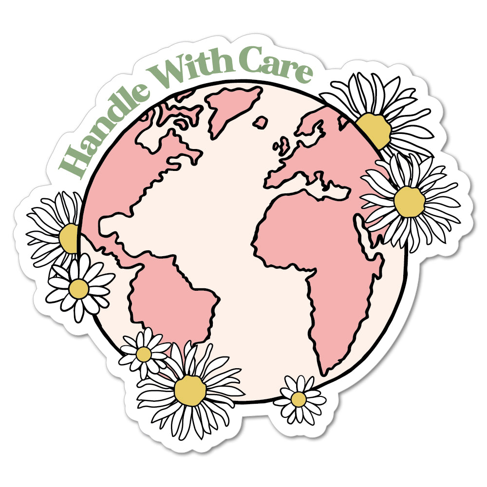 Pink Earth Sticker - shopartivo