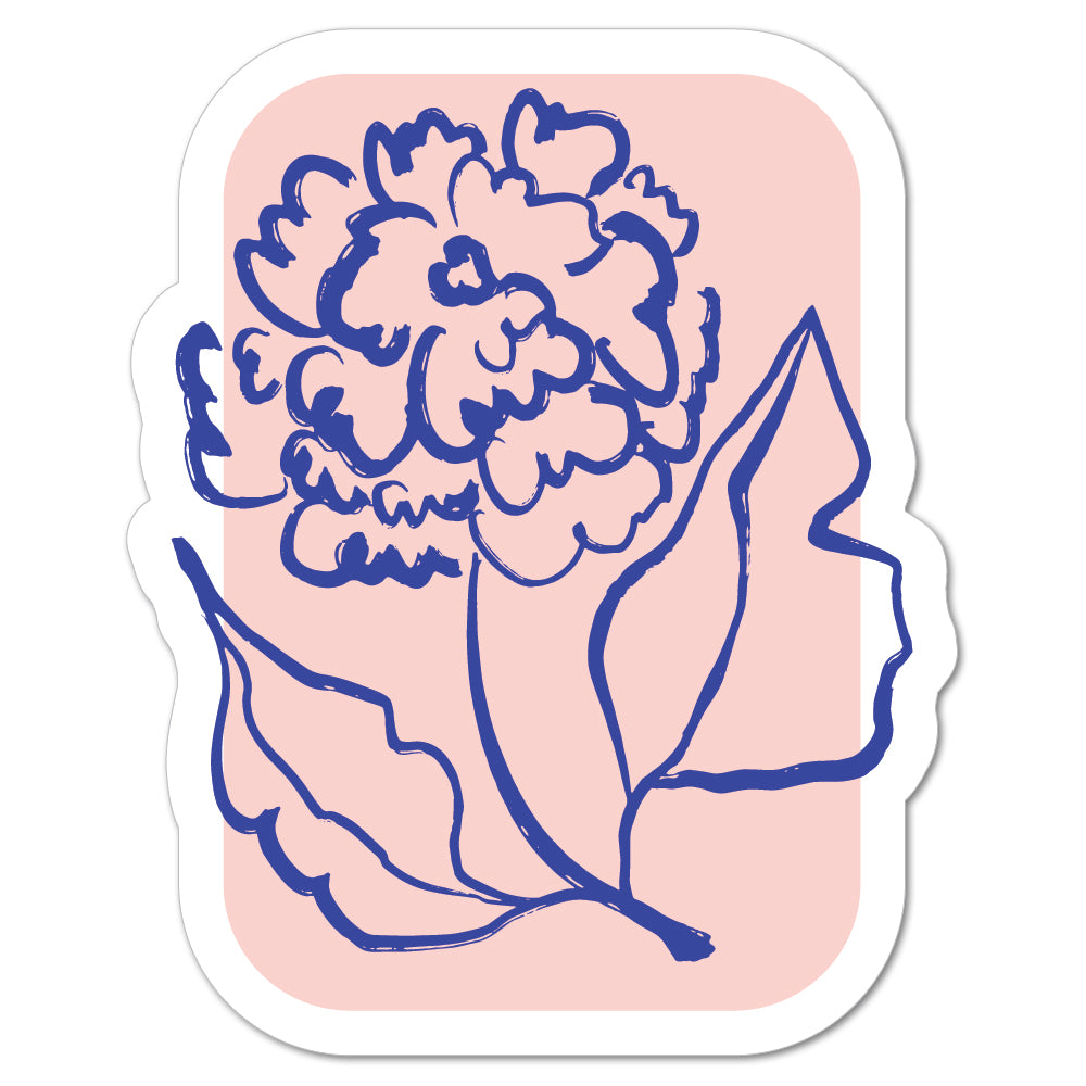 Flower Line Drawing Sticker - shopartivo