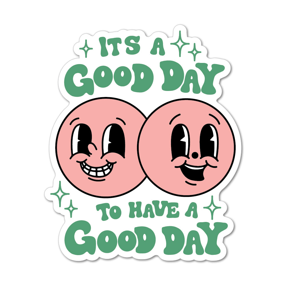 It's A Good Day Retro Sticker - shopartivo