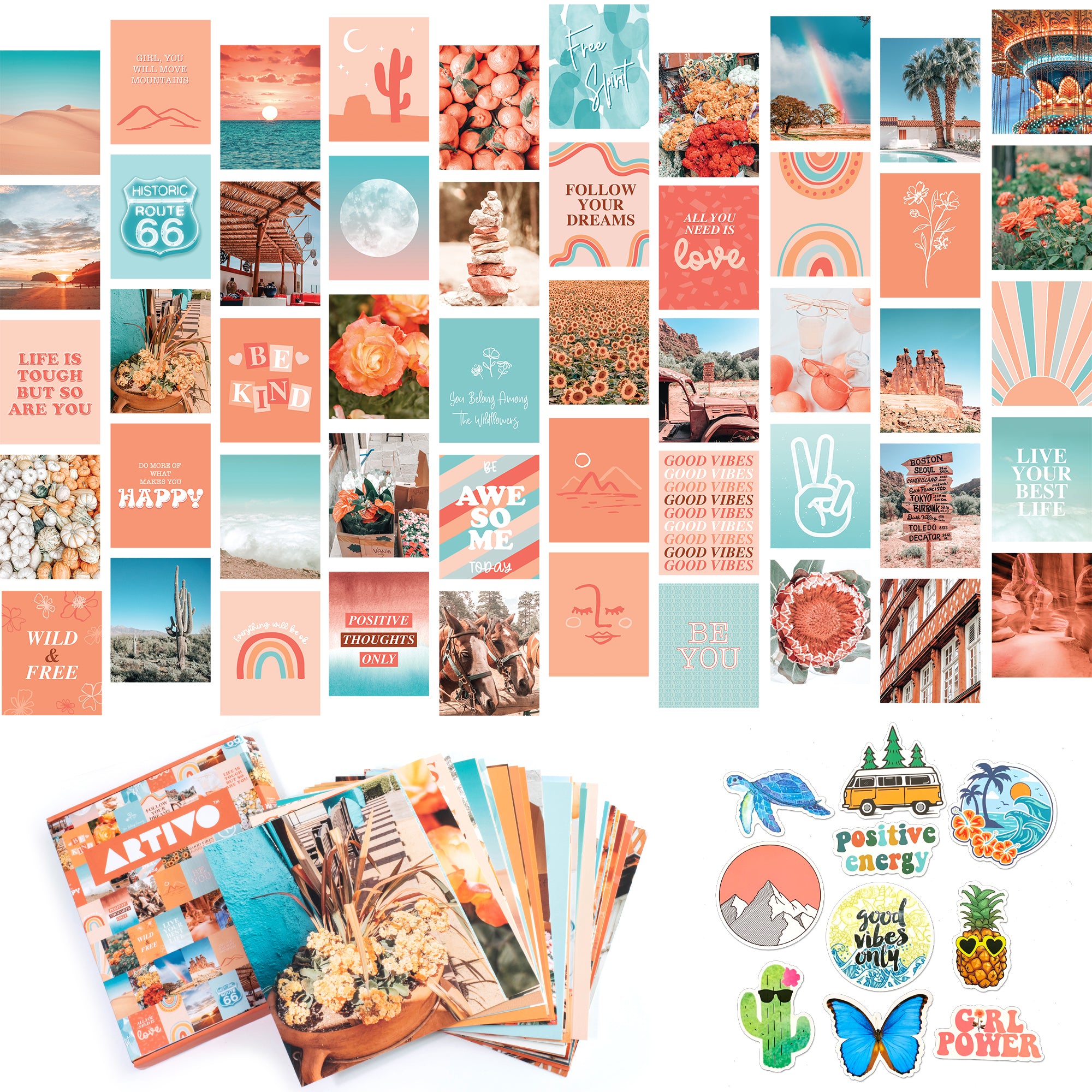 Peach Wall Collage - 50 Set 8x10 - shopartivo