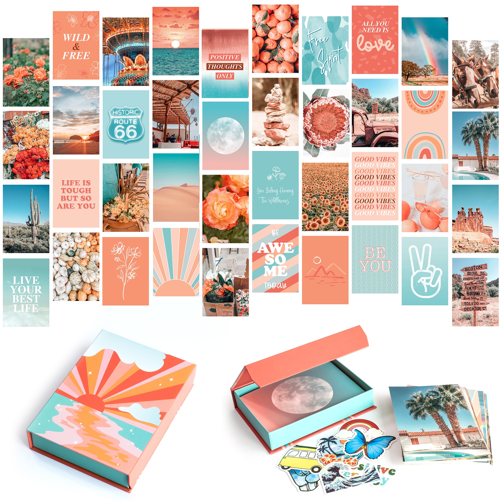 Peach Wall Collage - 50 Box Set - shopartivo