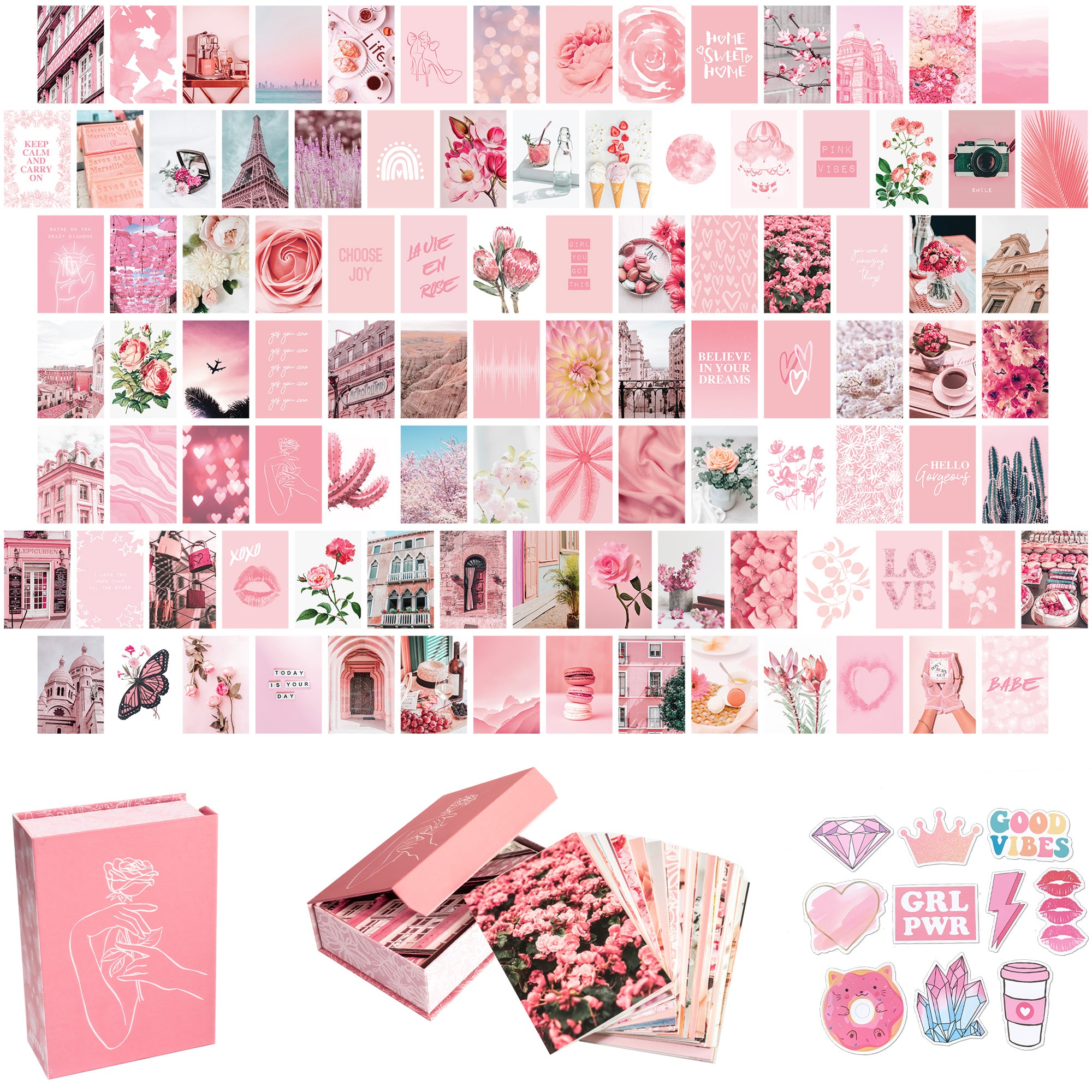 Pink Wall Collage - 100 Box Set - shopartivo