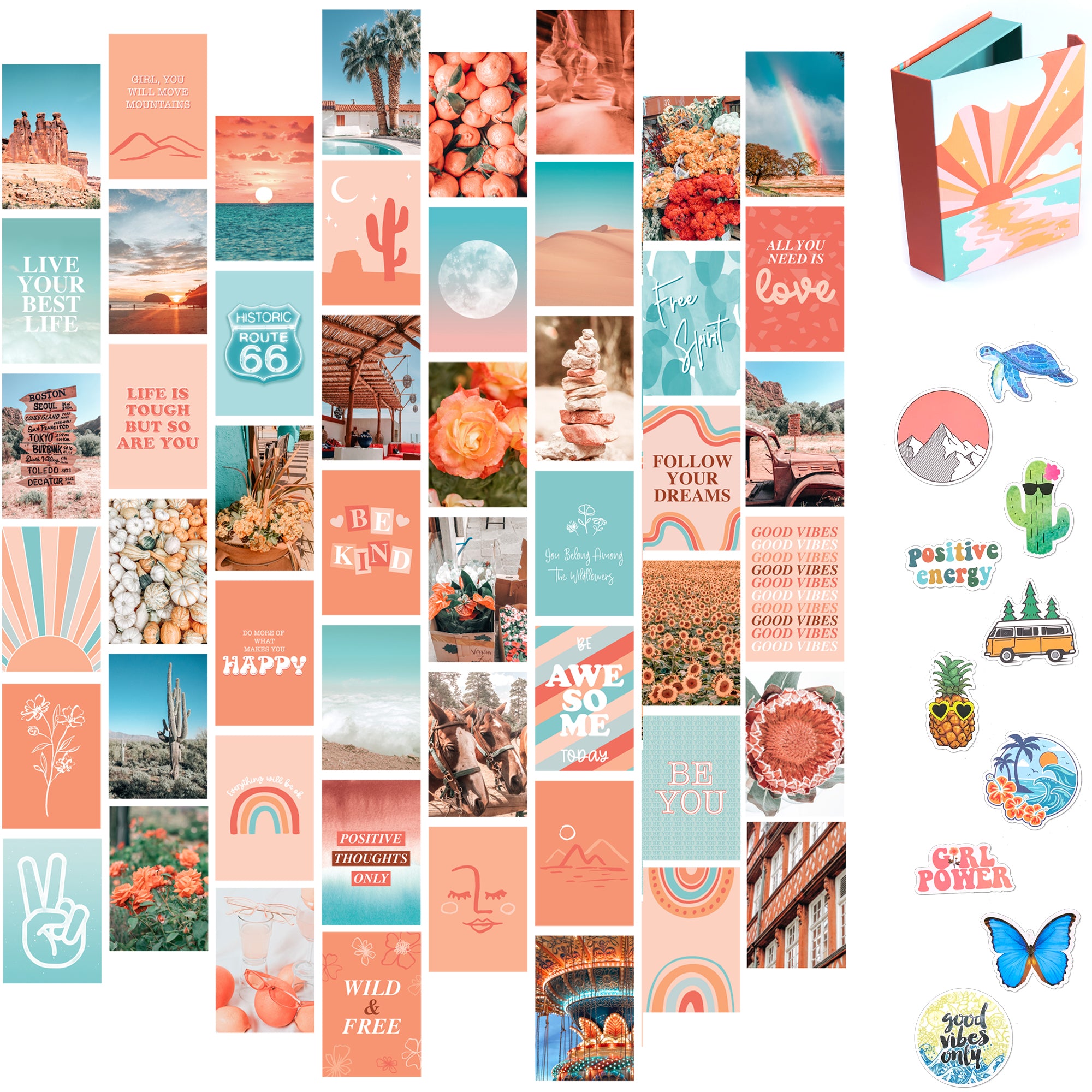 Peach Wall Collage - 50 Box Set - shopartivo