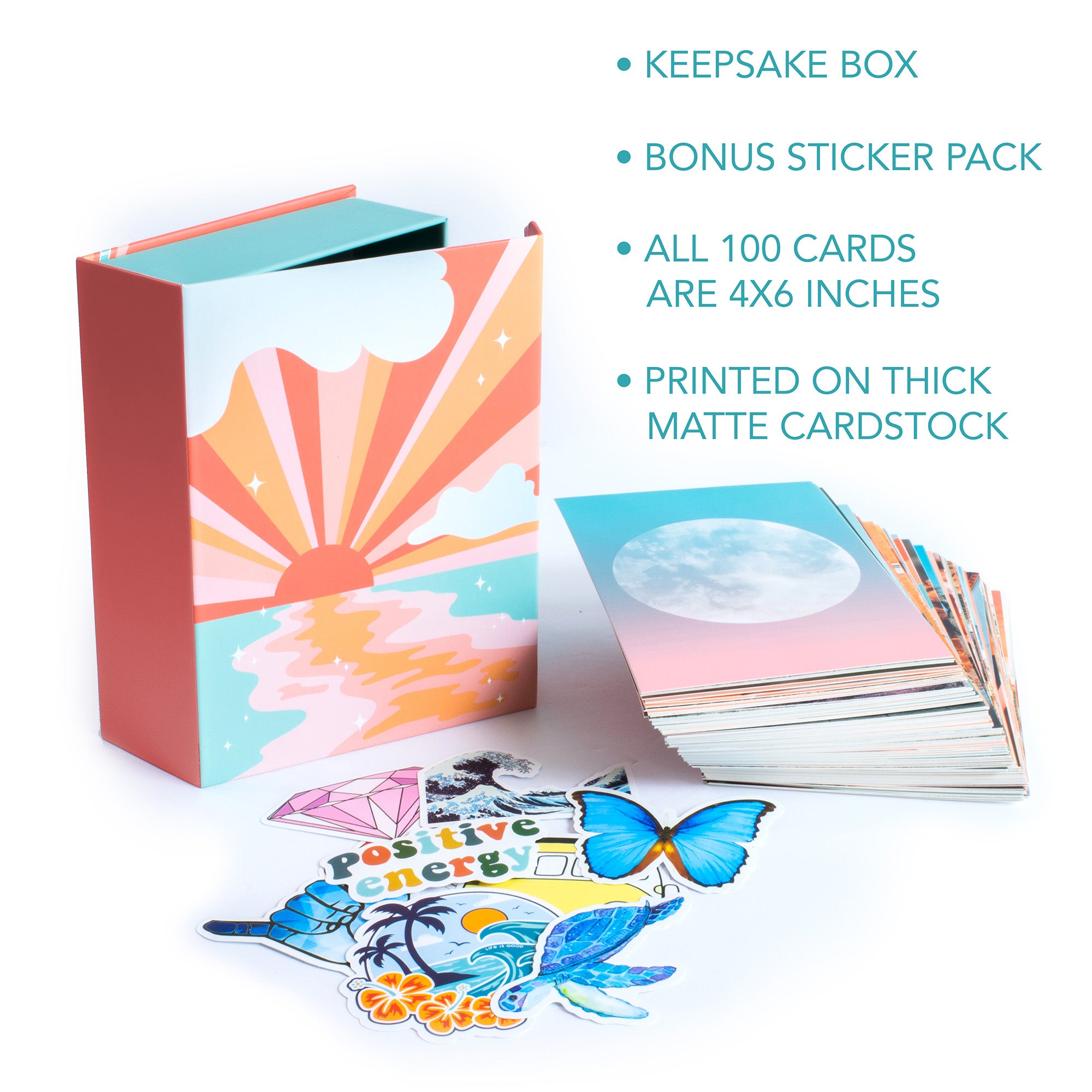 Peach Teal Wall Collage - 100 Box Set - shopartivo