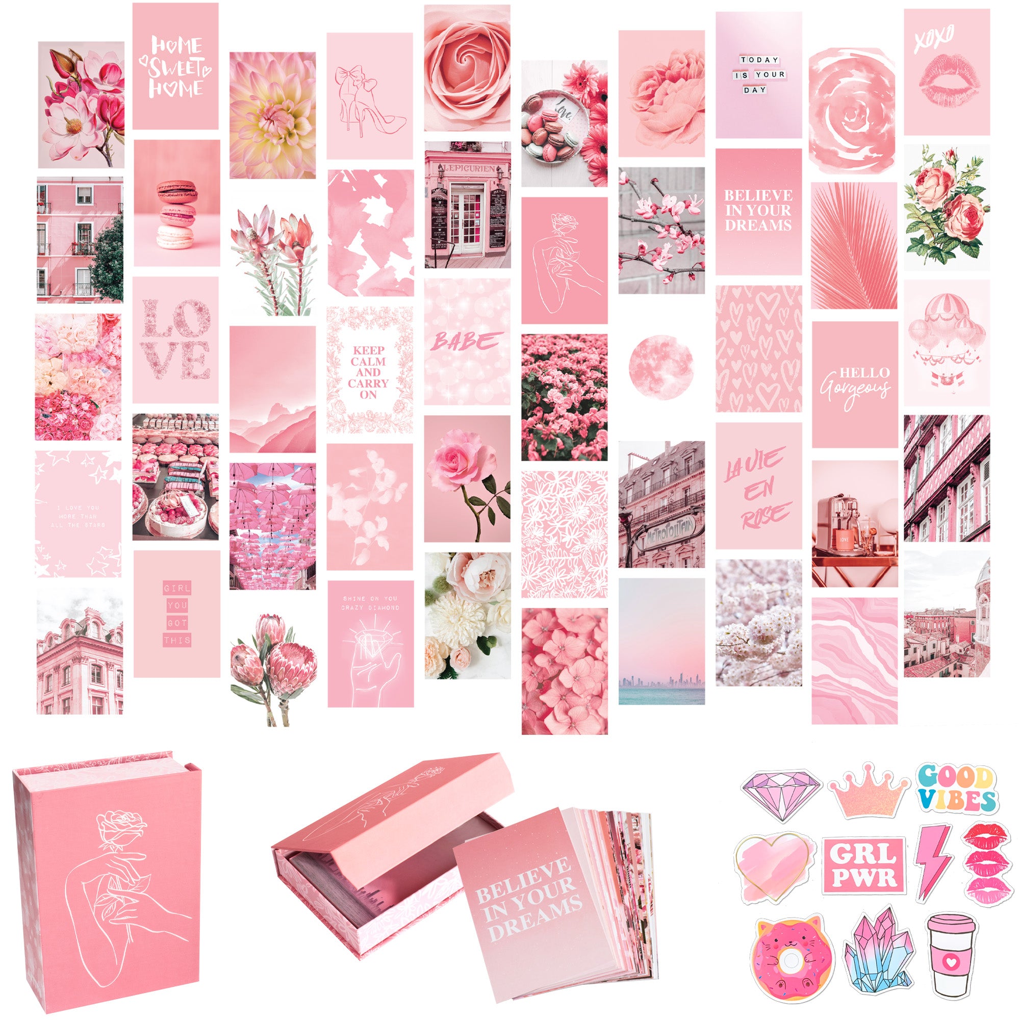Pink Wall Collage - 50 Box Set - shopartivo