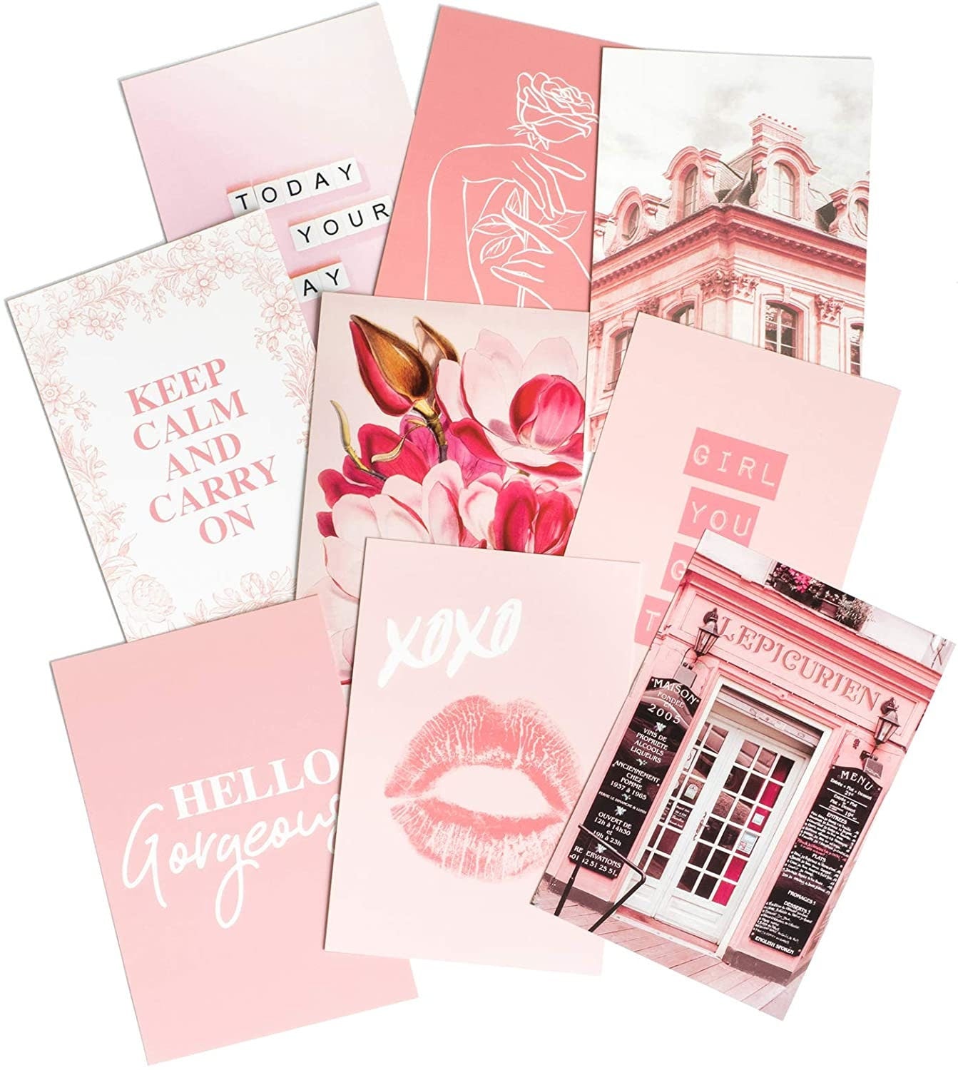 Pink Wall Collage - 50 Card Set