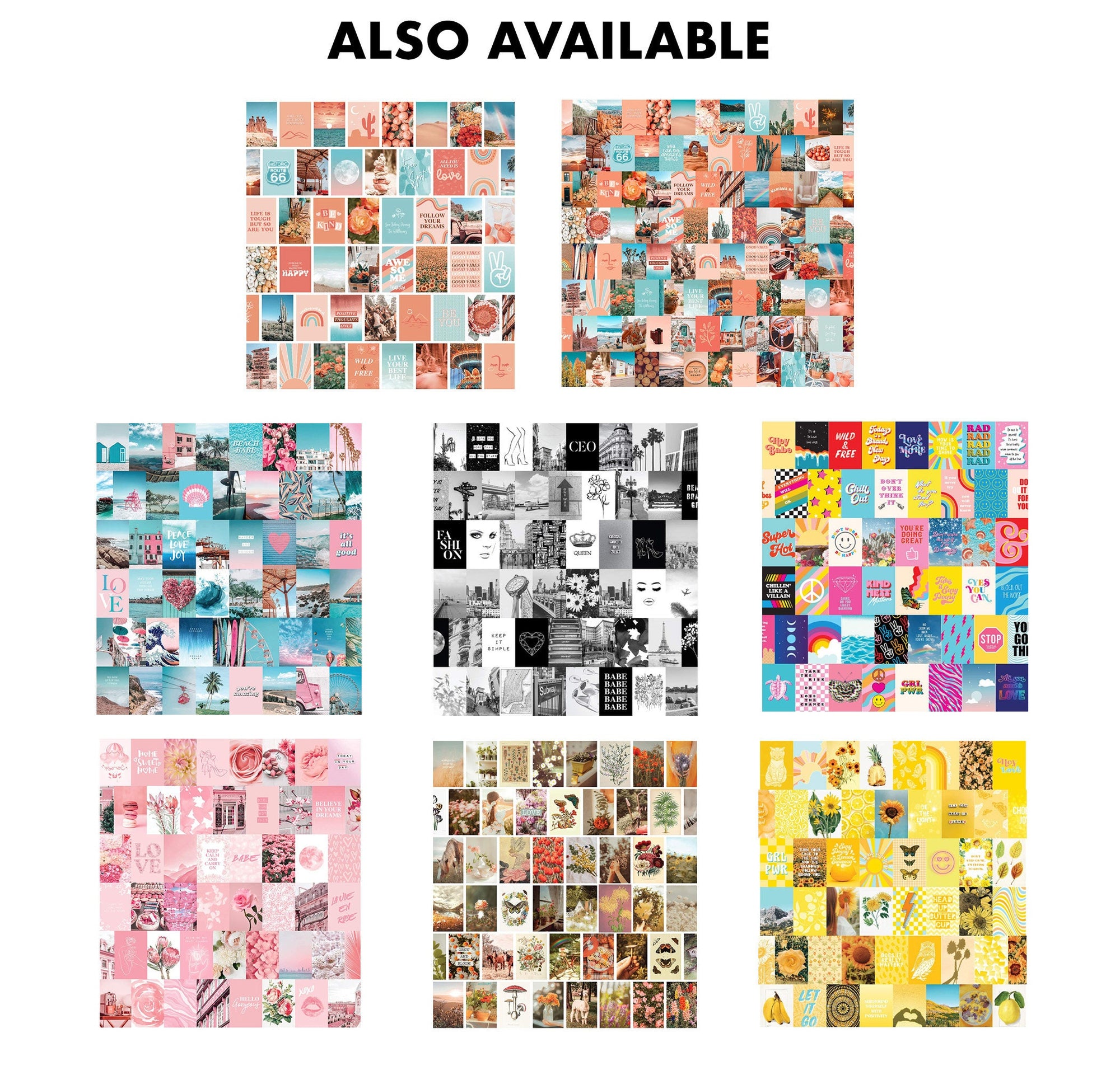 Indie Wall Collage Kit - 100 Card Set - shopartivo