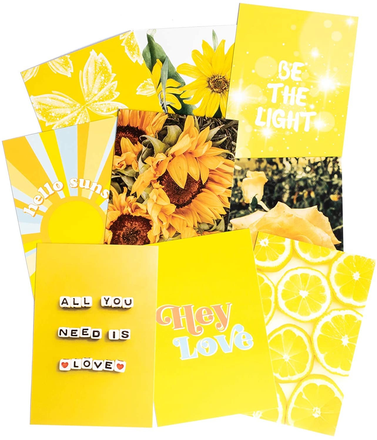 Peach Yellow Wall Collage - 100 Card Set - shopartivo