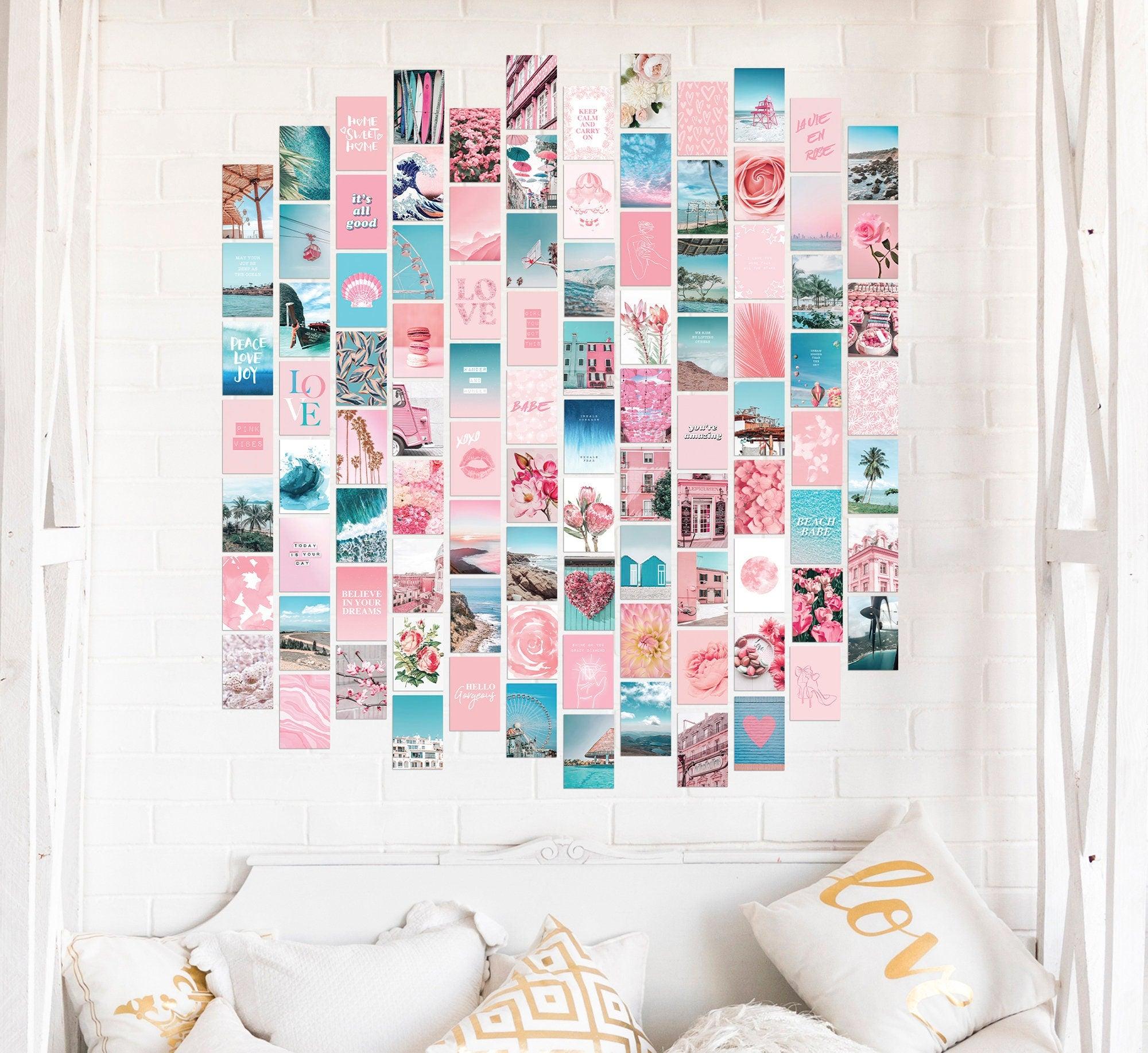 Blue Pink Wall Collage 100 Set - shopartivo