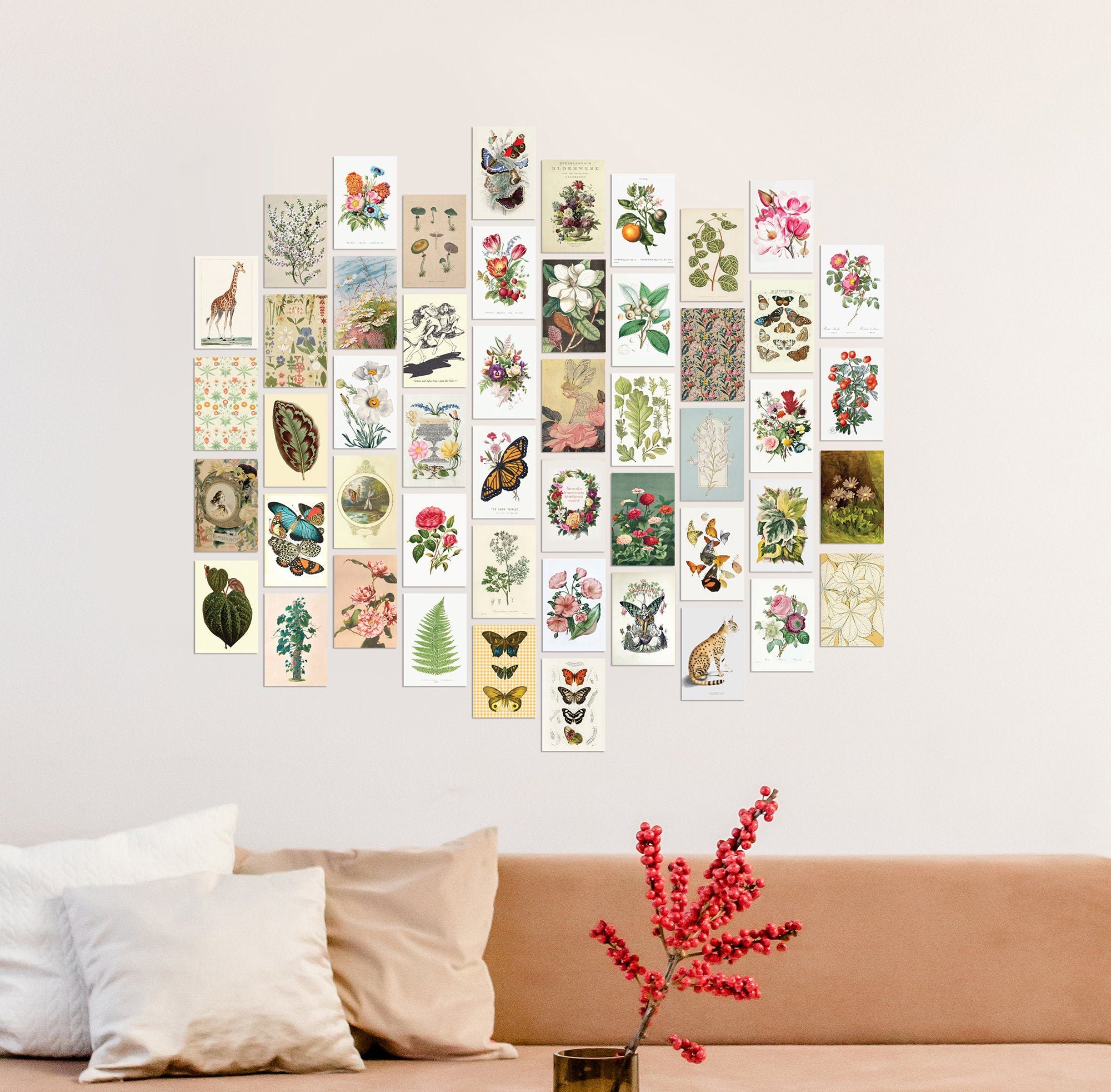 Vintage Wall Collage - 50 Card Set