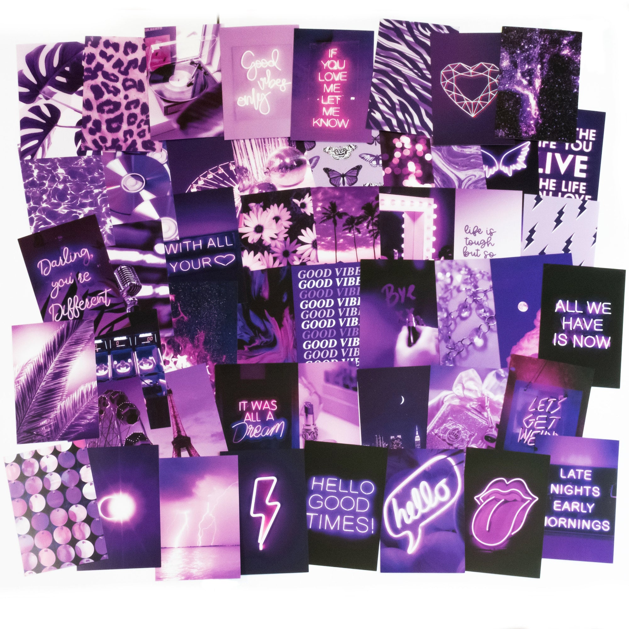 Purple Wall Collage - 50 Set
