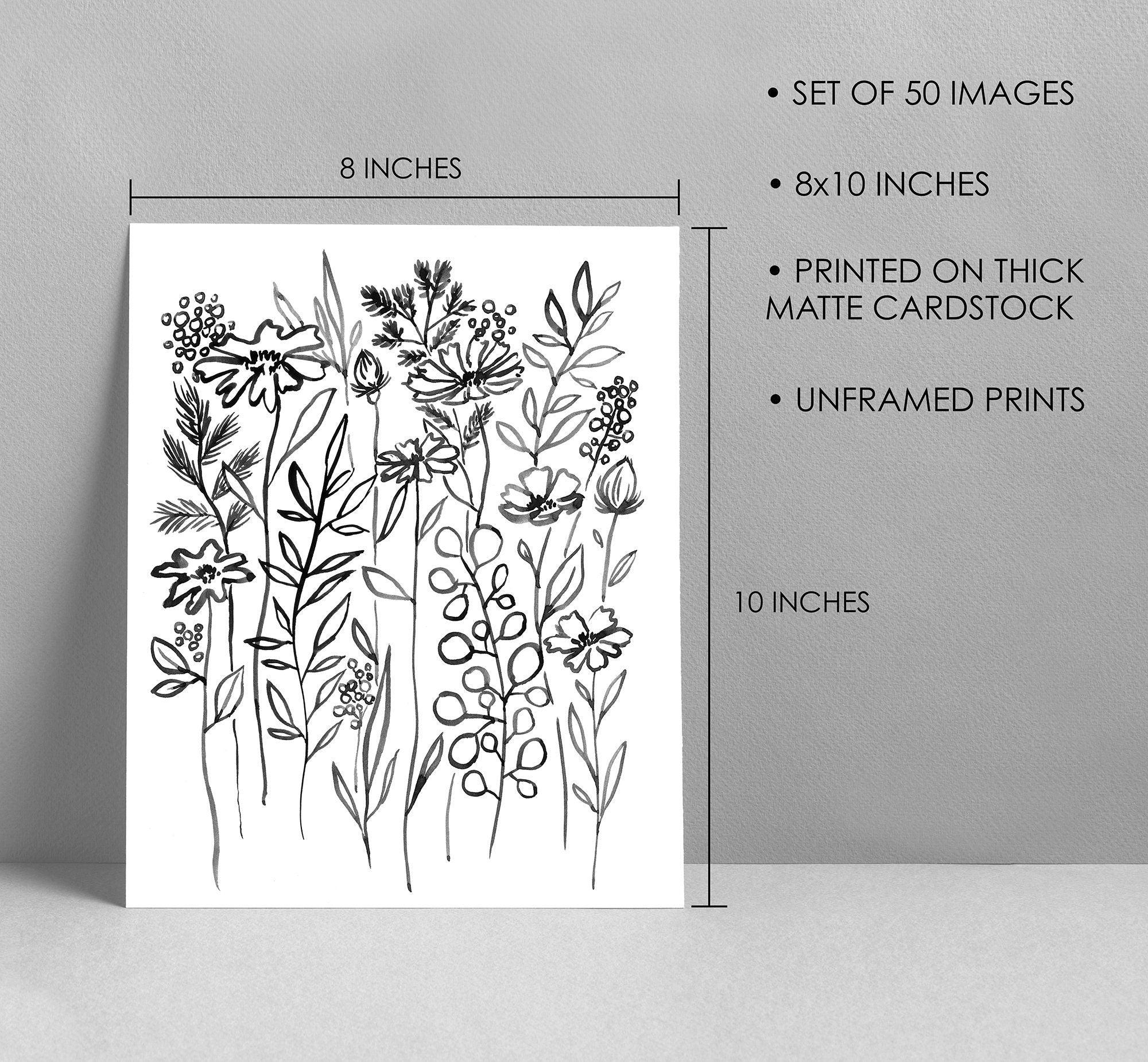 Black and White Wall Collage 50 Set 8x10 - shopartivo