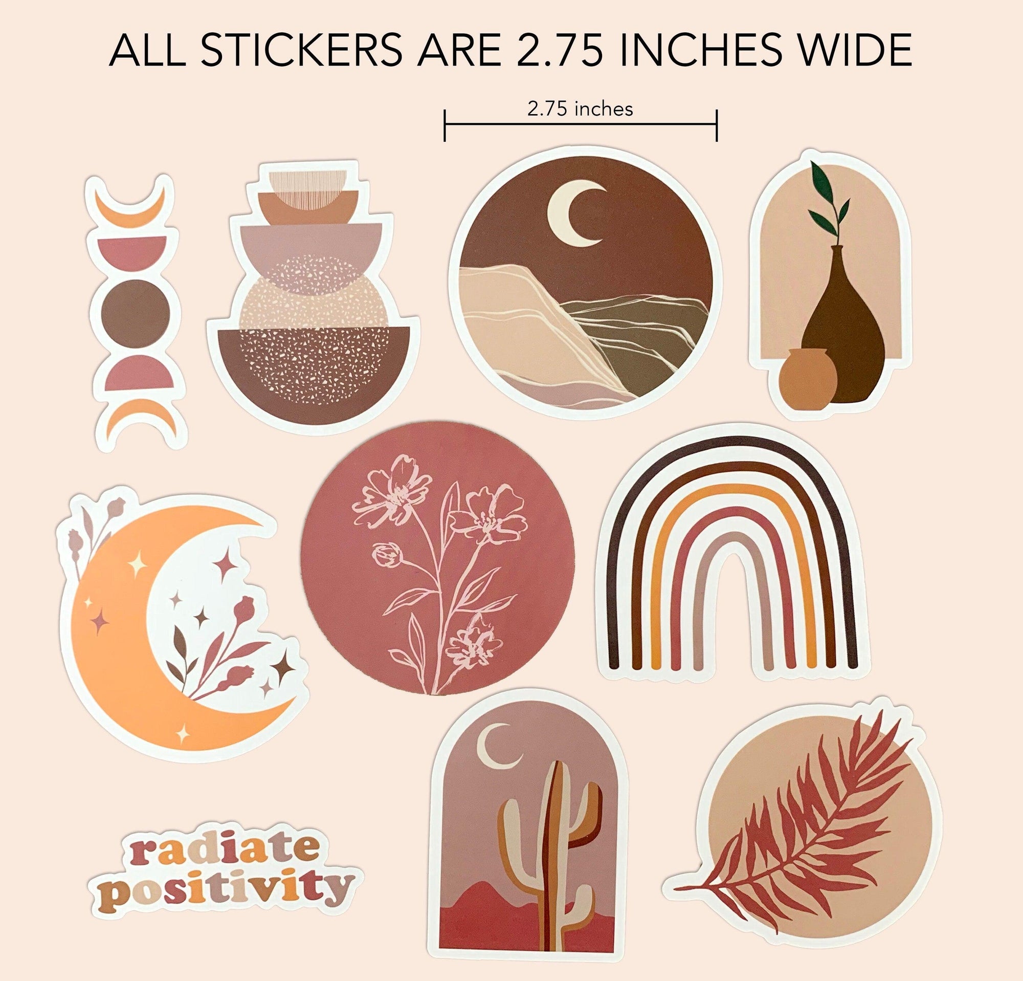 Boho Stickers 10 Pack - shopartivo