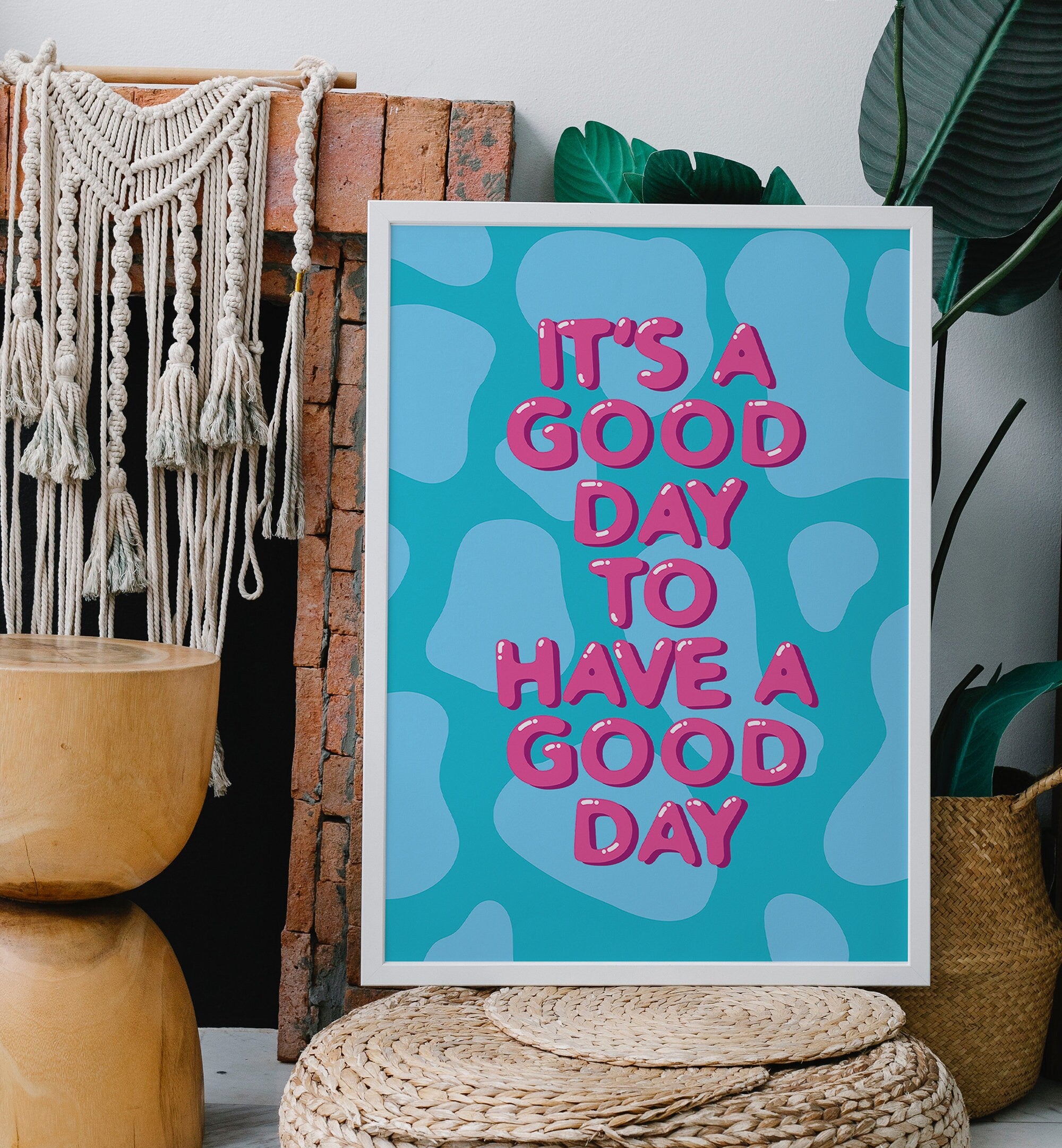 It's a Good Day Poster PRINTED 12x16 inch, Indie Aesthetic Wall Art Print, Positive Quote, Y2K Poster, Girls Room Decor, Teen Wall Decor - shopartivo