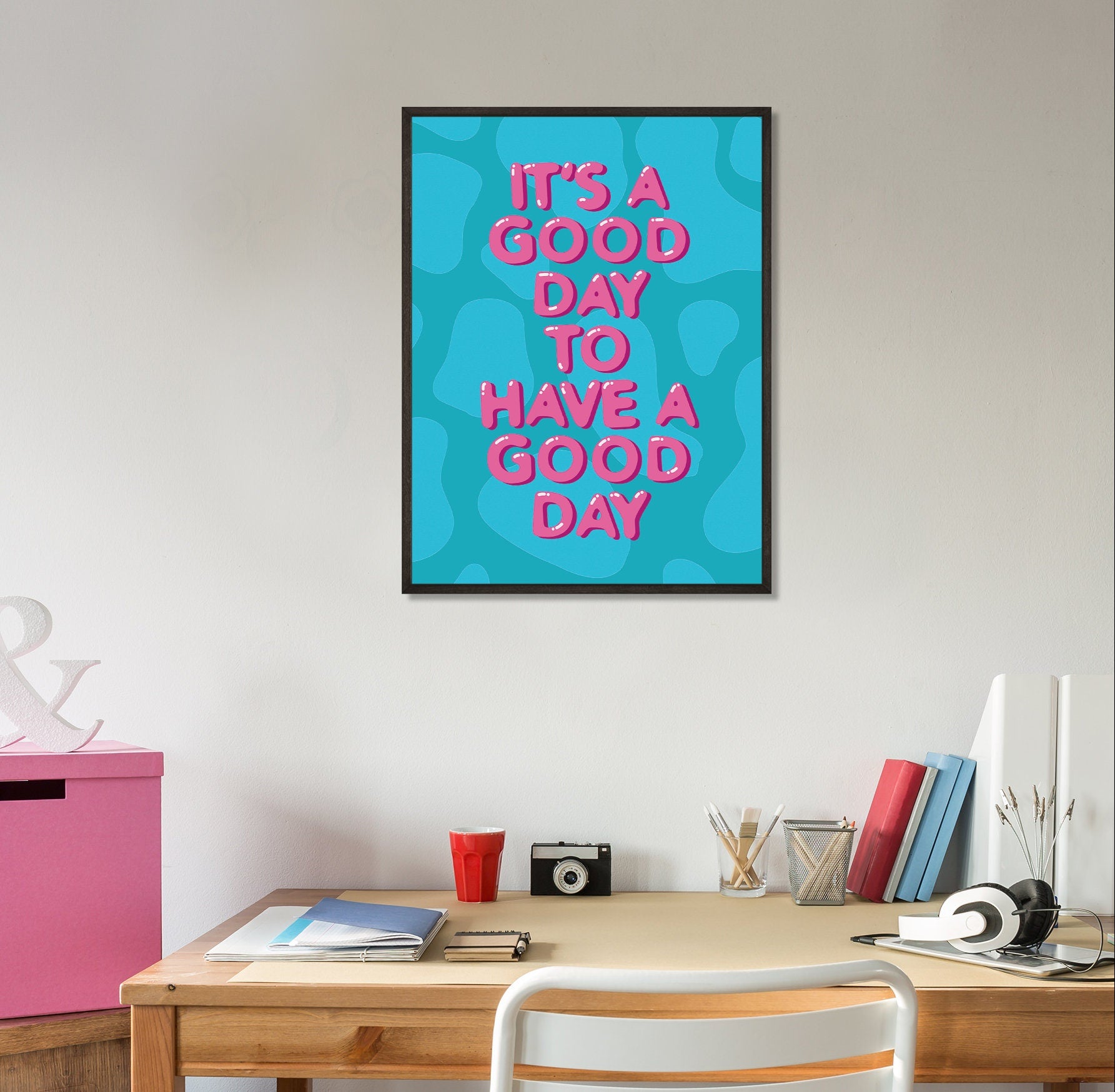 It's a Good Day Poster PRINTED 12x16 inch, Indie Aesthetic Wall Art Print, Positive Quote, Y2K Poster, Girls Room Decor, Teen Wall Decor - shopartivo