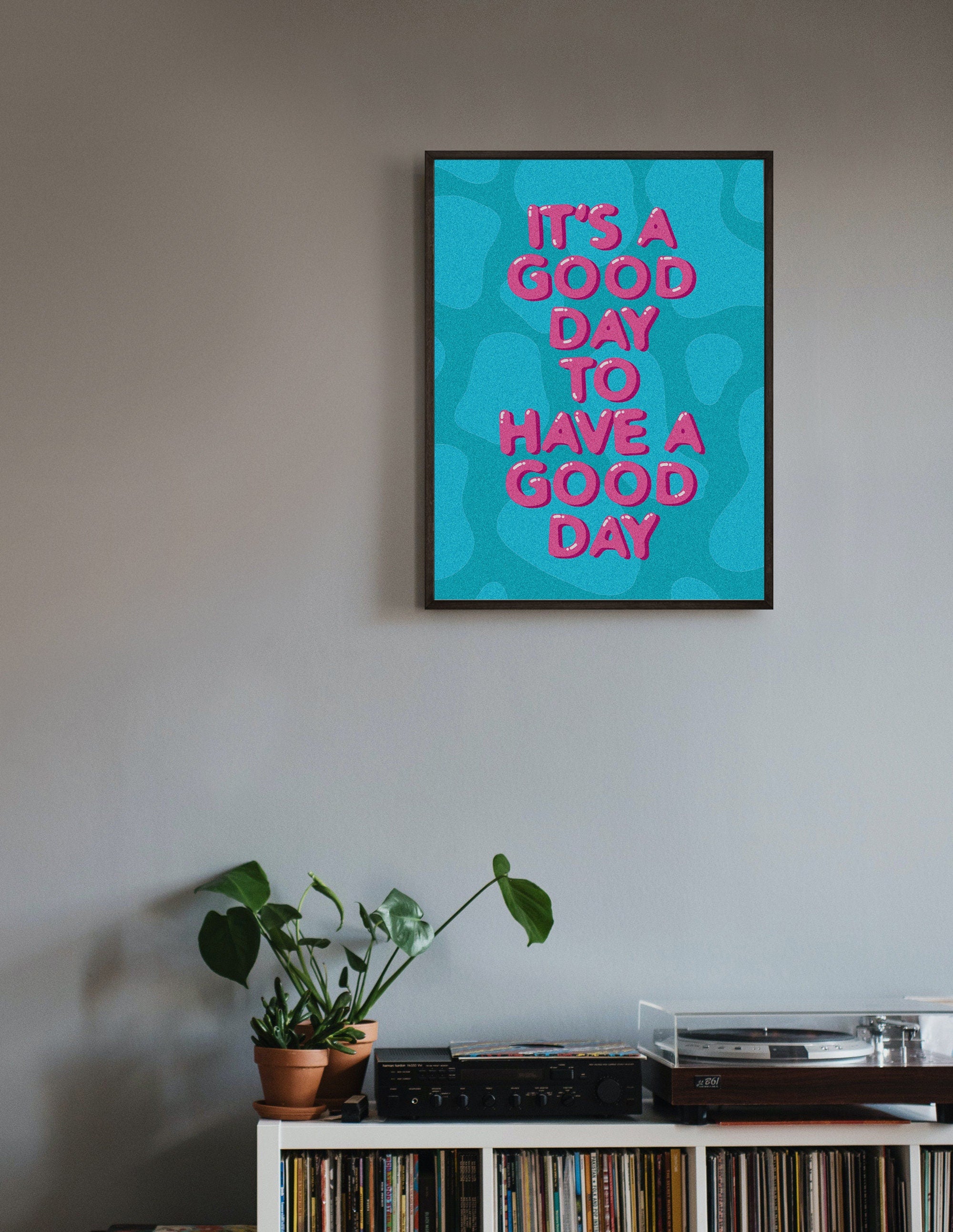 It's a Good Day Poster PRINTED 12x16 inch, Indie Aesthetic Wall Art Print, Positive Quote, Y2K Poster, Girls Room Decor, Teen Wall Decor - shopartivo
