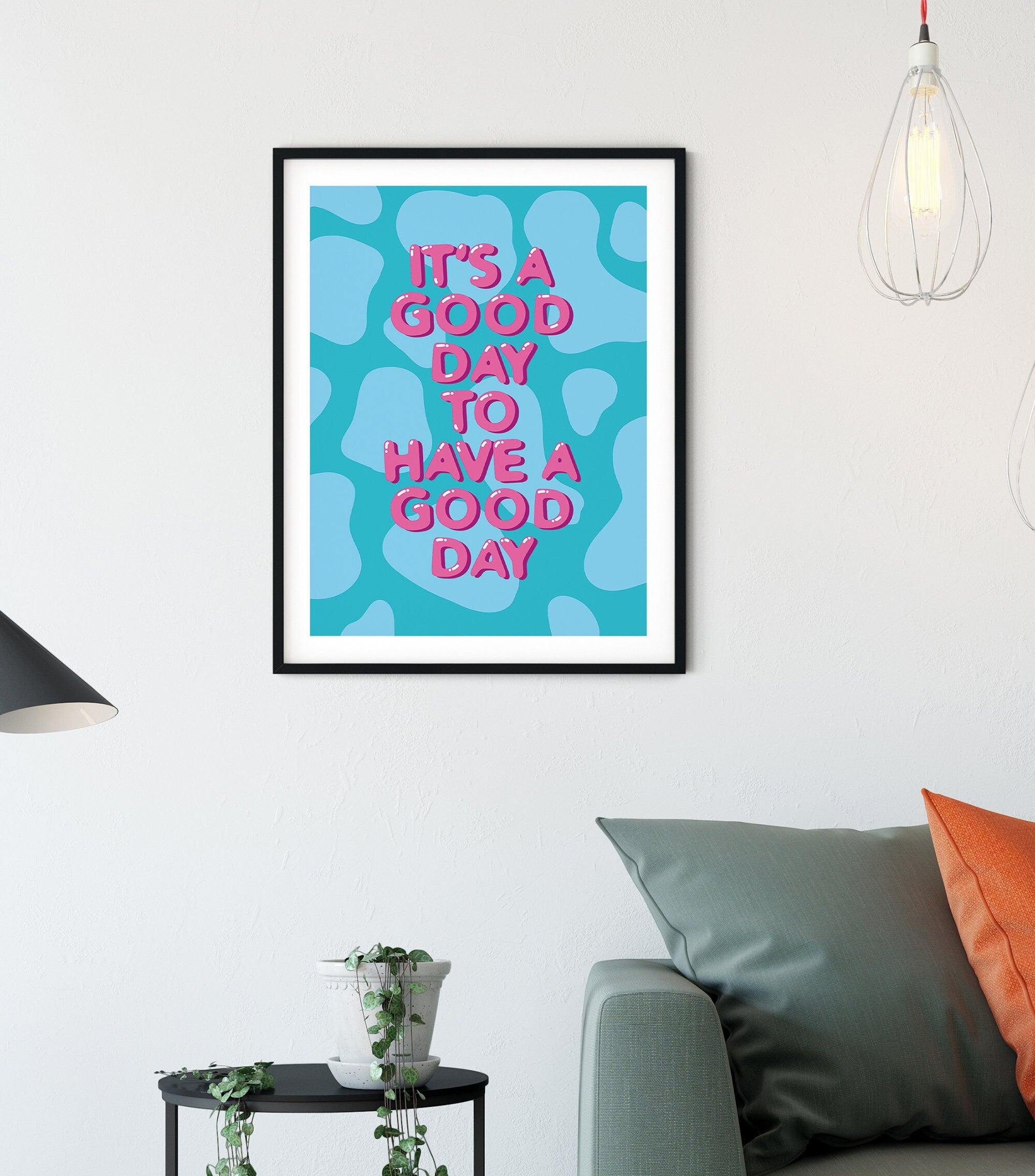 It's a Good Day Poster PRINTED 12x16 inch, Indie Aesthetic Wall Art Print, Positive Quote, Y2K Poster, Girls Room Decor, Teen Wall Decor - shopartivo