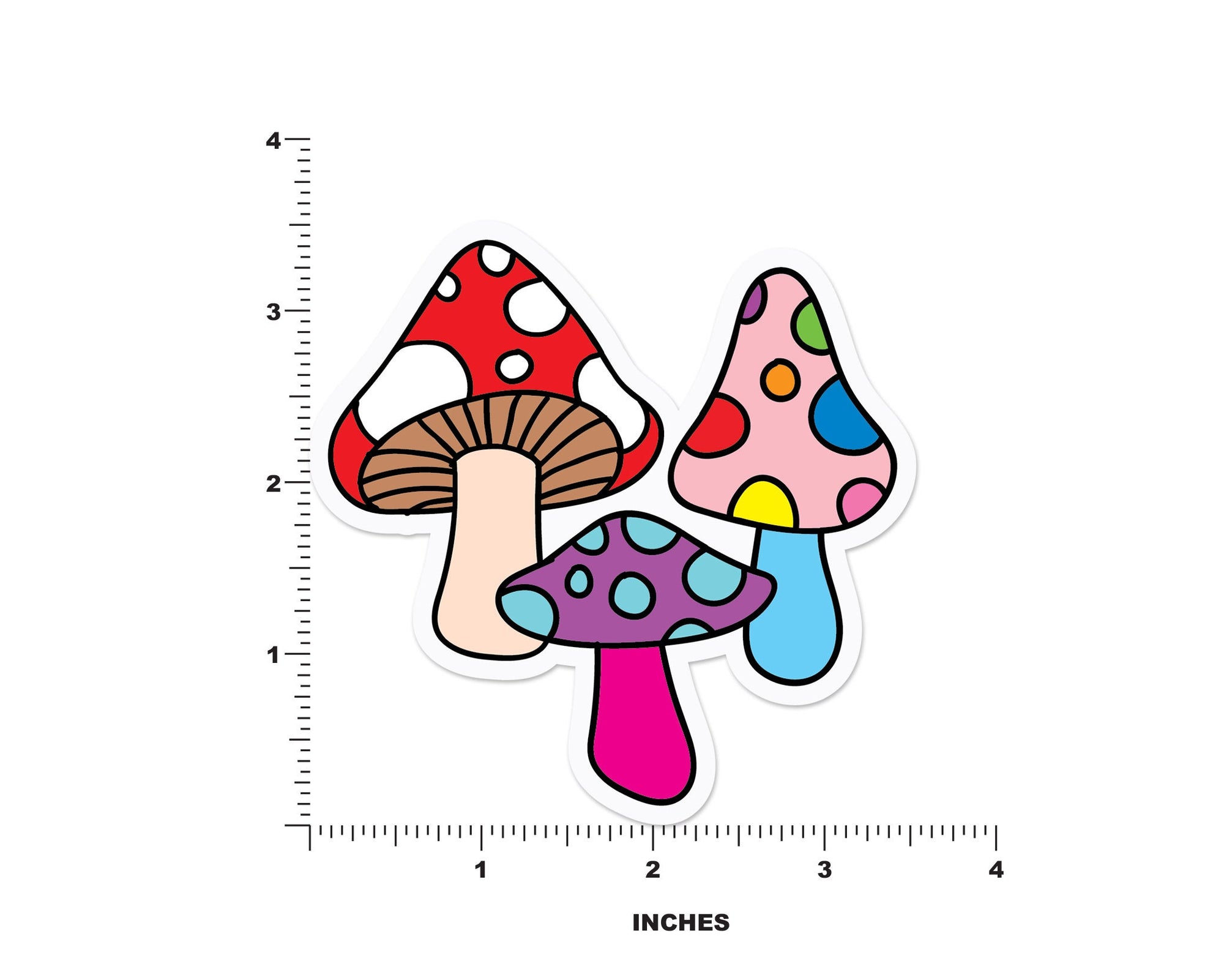 Rainbow Mushroom Sticker
