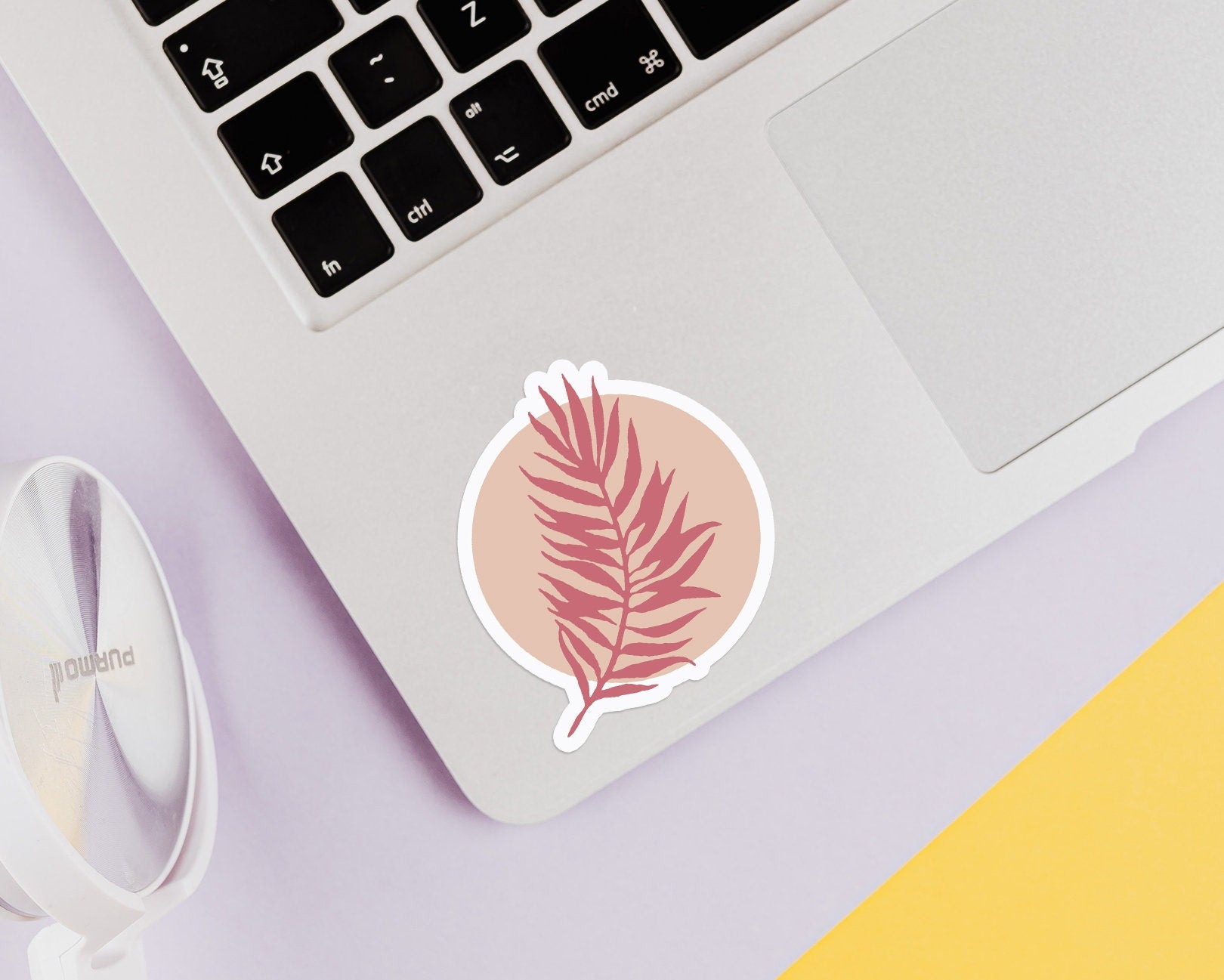 Pink Leaf Sticker - shopartivo