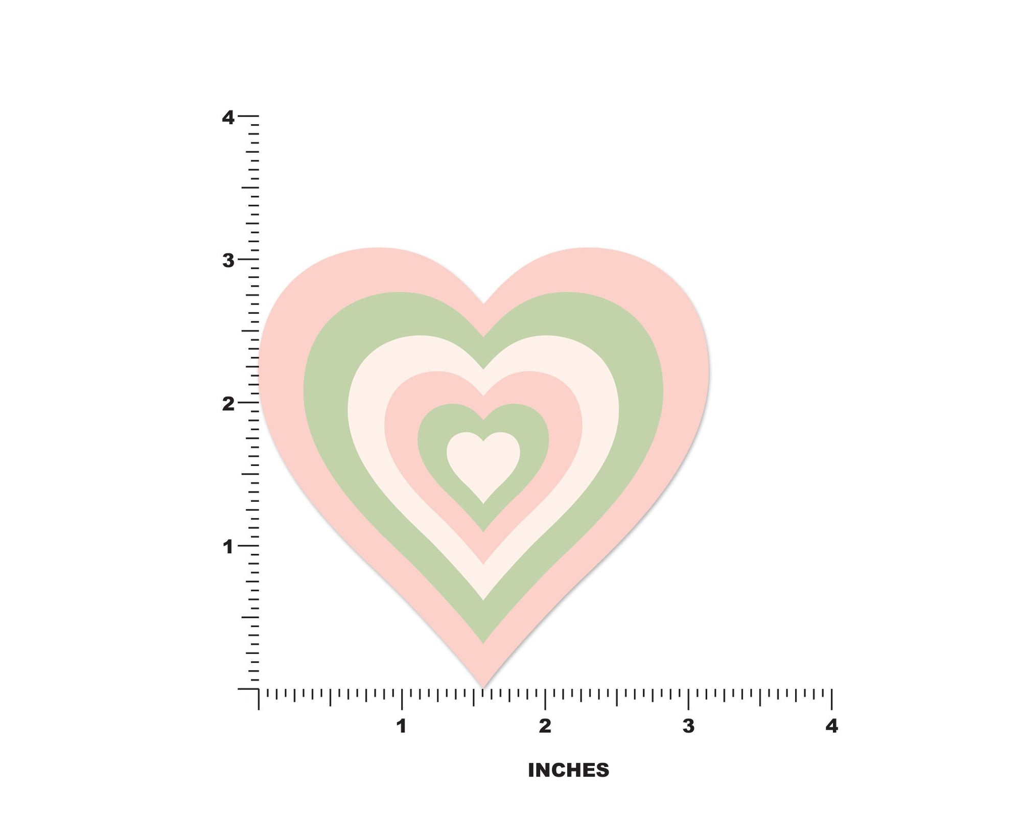 Pink Green Heart Sticker - shopartivo