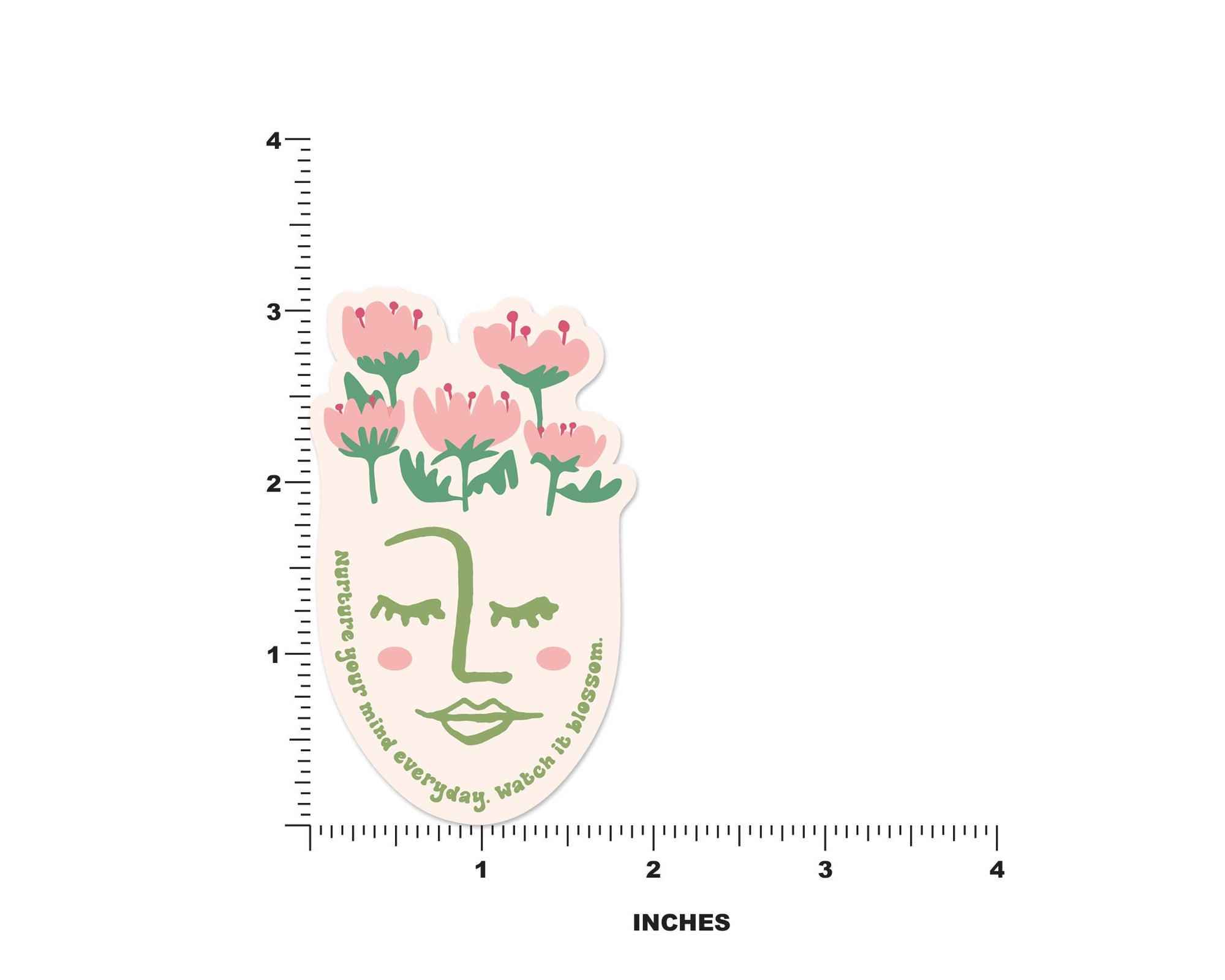Flower Face Sticker - shopartivo