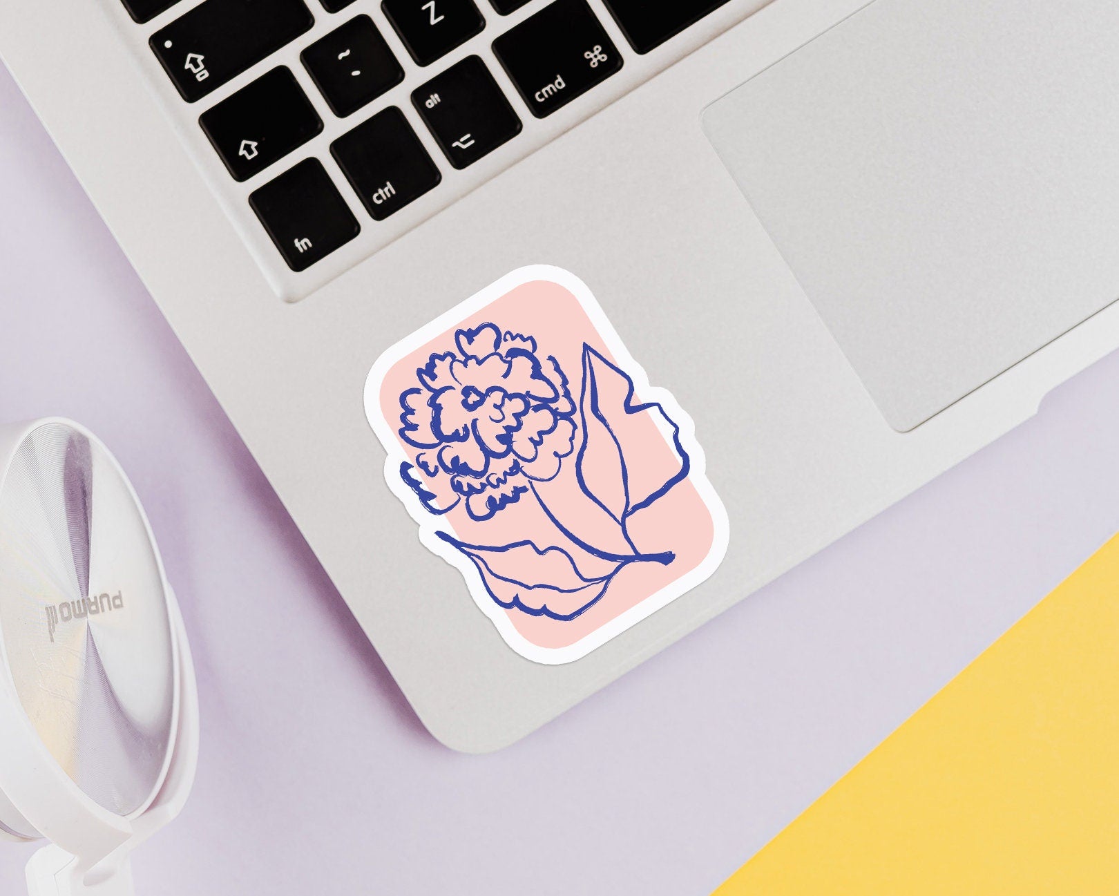 Flower Line Drawing Sticker - shopartivo