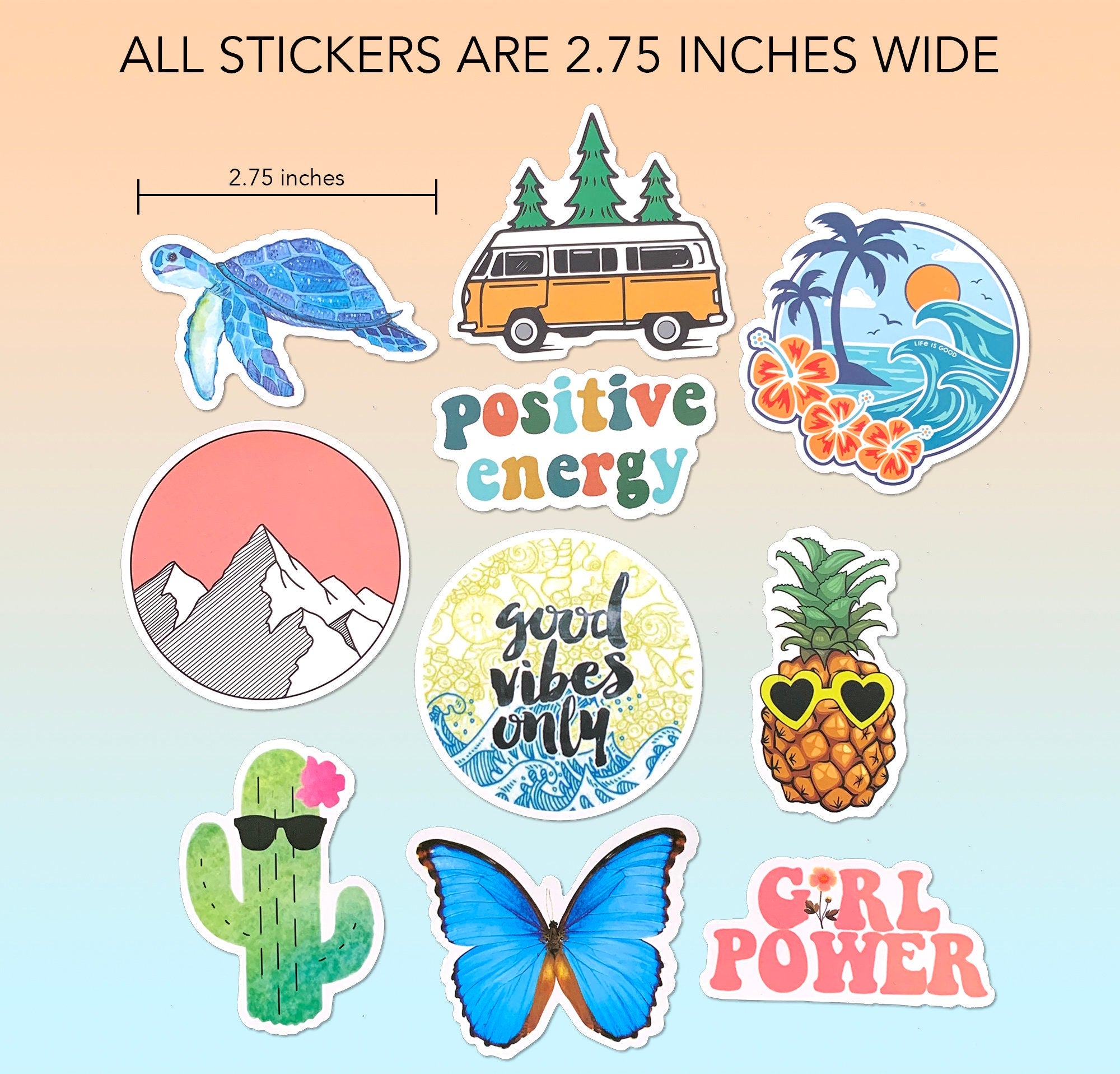 Good Vibes Stickers 10 Pack - shopartivo