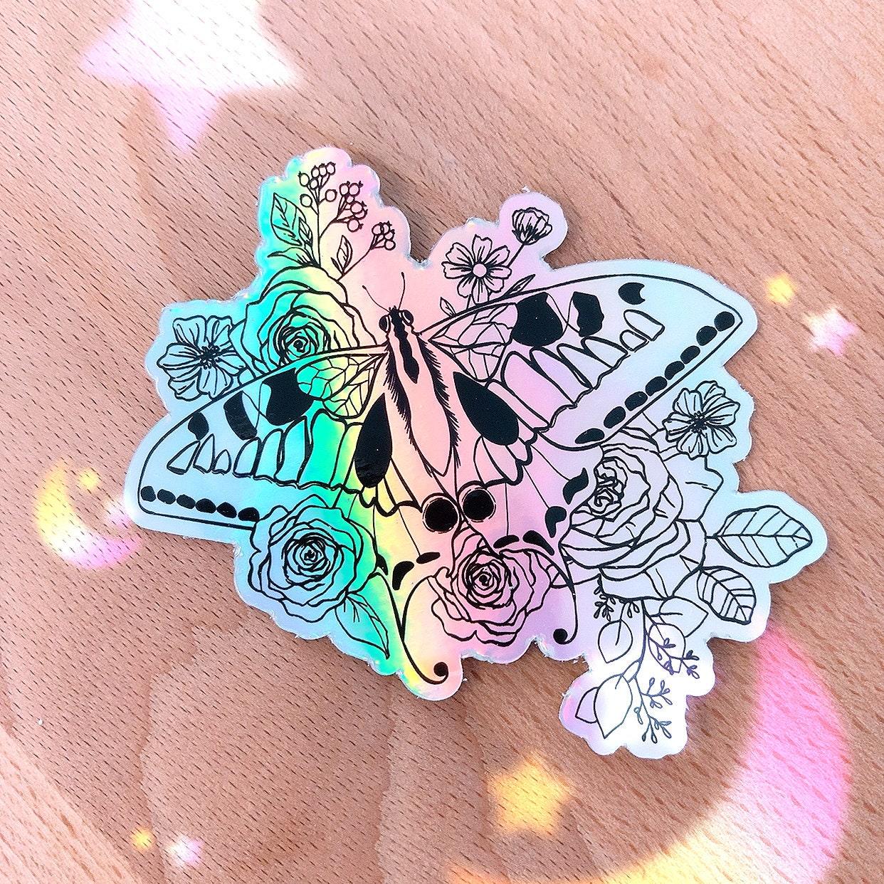 Butterfly Holographic Sticker - shopartivo