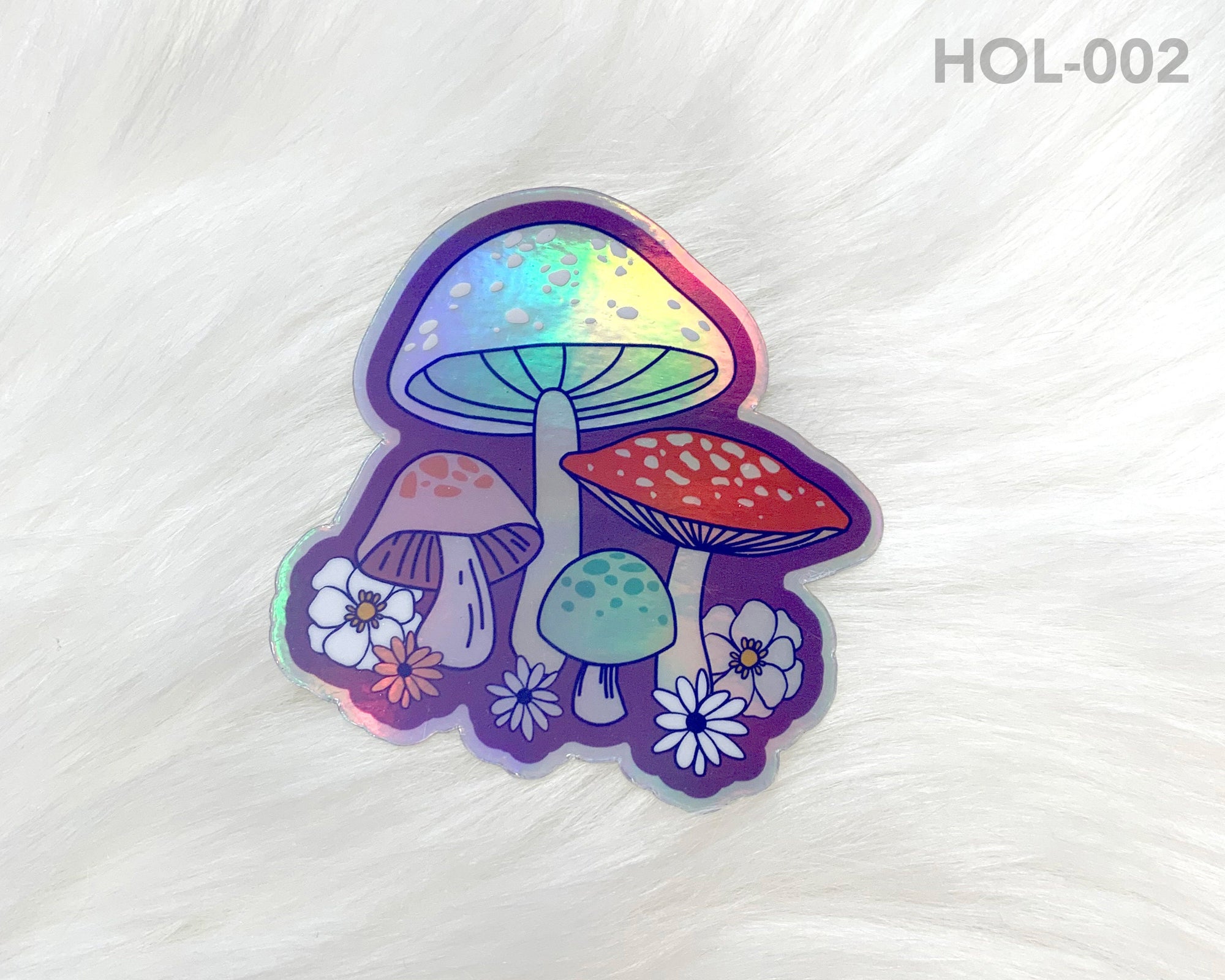 Mushroom Holographic Sticker - shopartivo