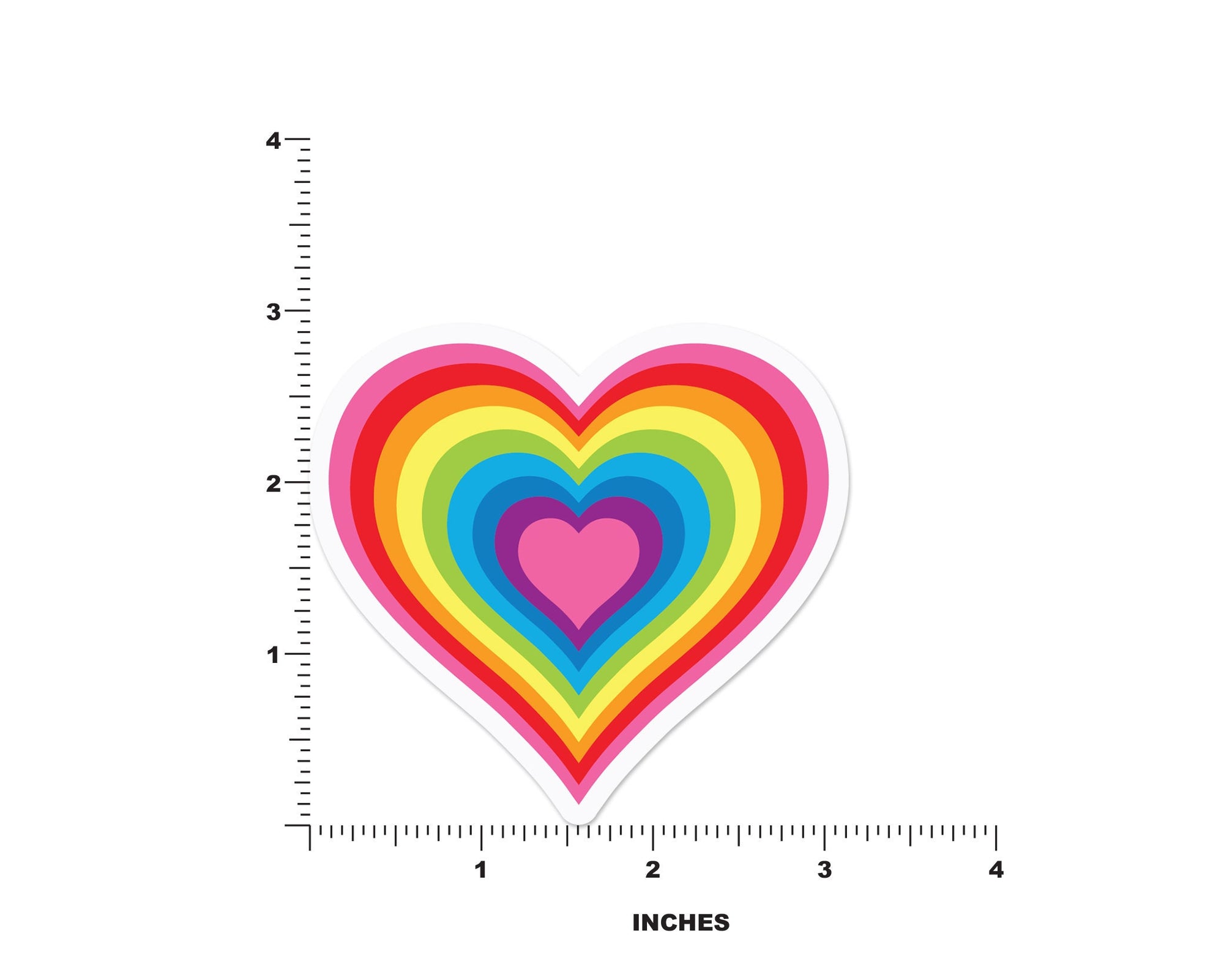 Rainbow Heart Sticker