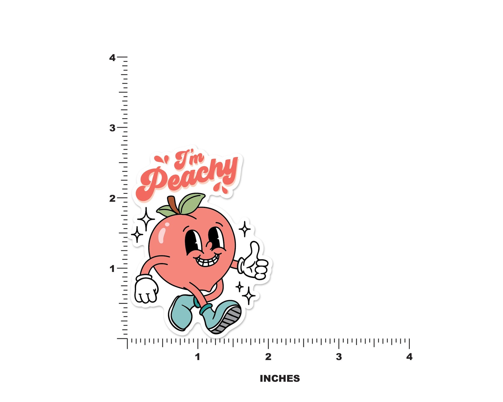 I'm Peachy Sticker - shopartivo
