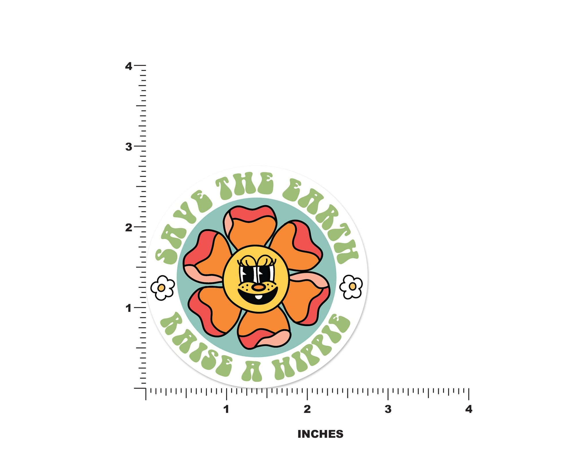 Hippie Flower Sticker - shopartivo
