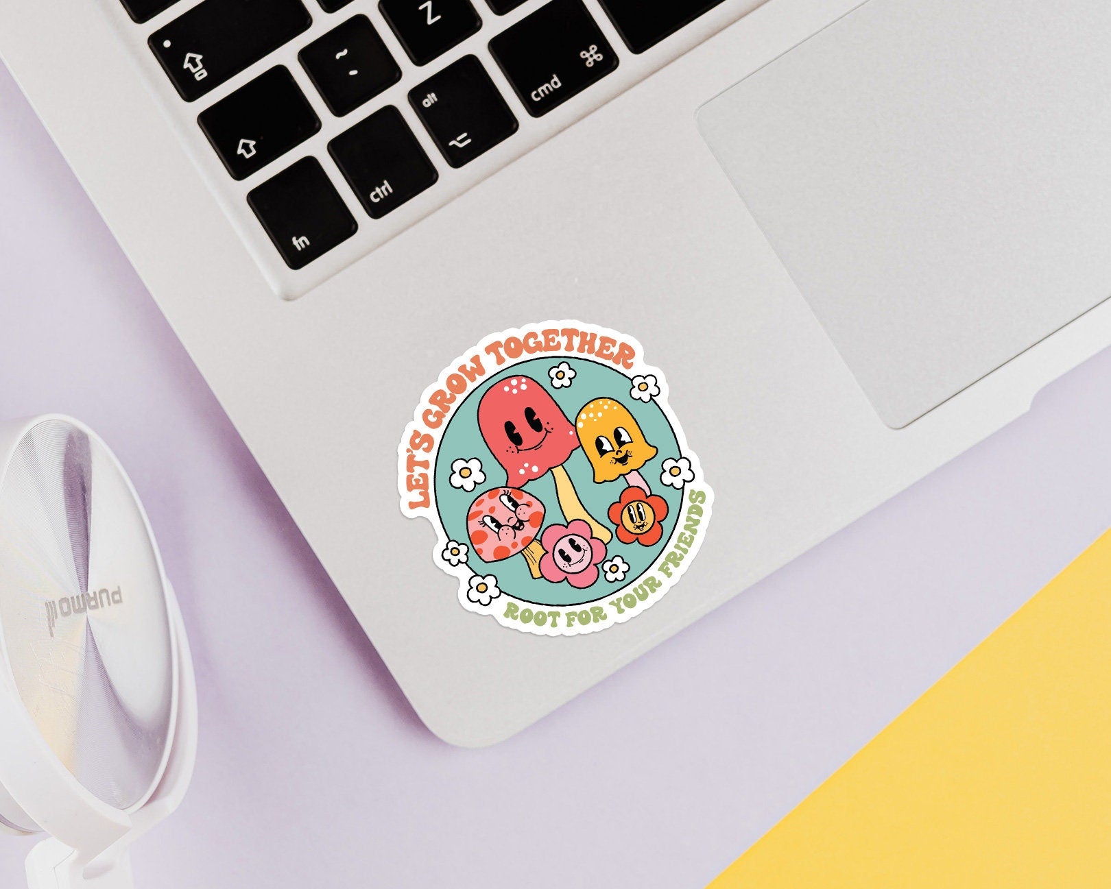 Retro Mushrooms Sticker
