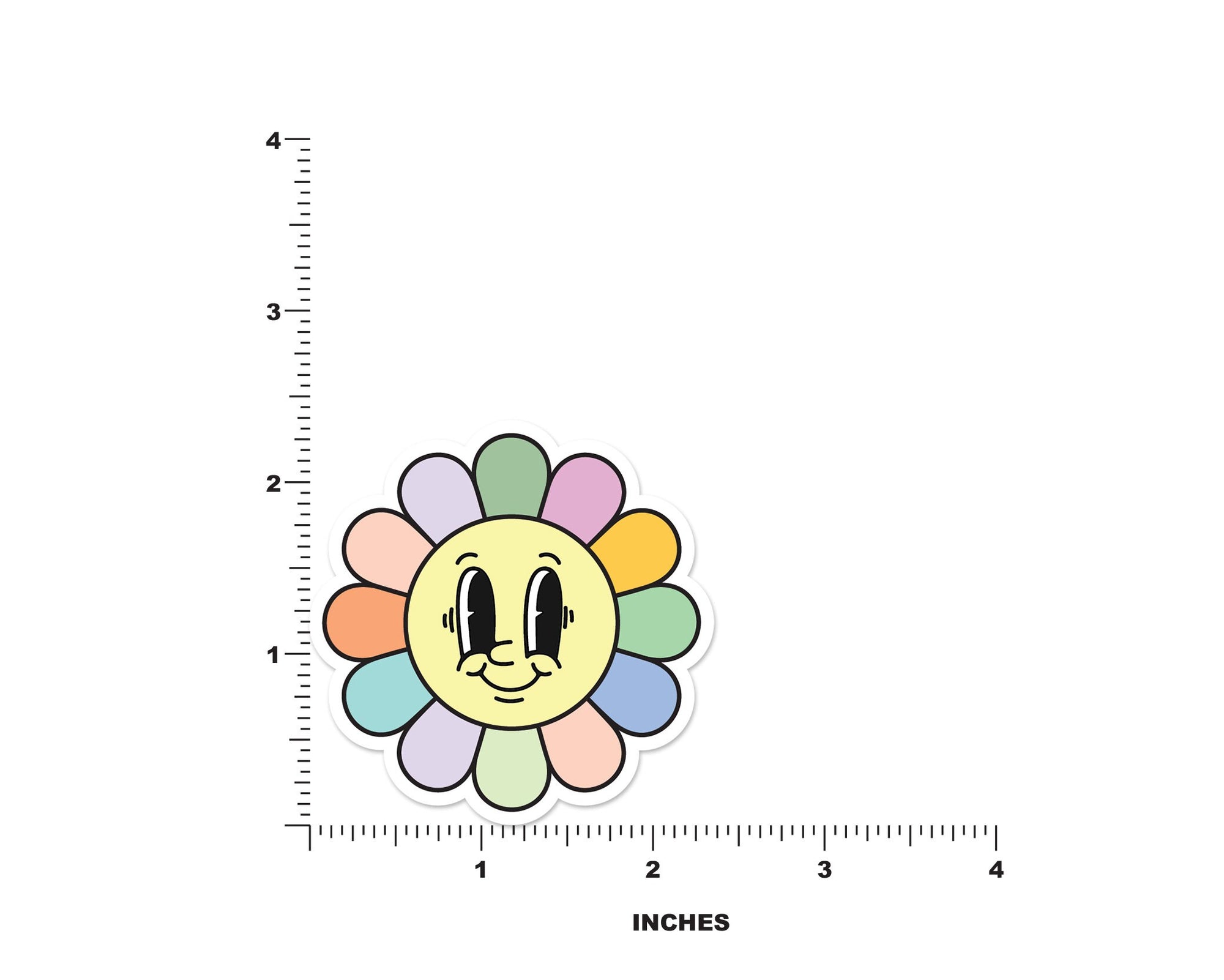 Retro Flower Sticker
