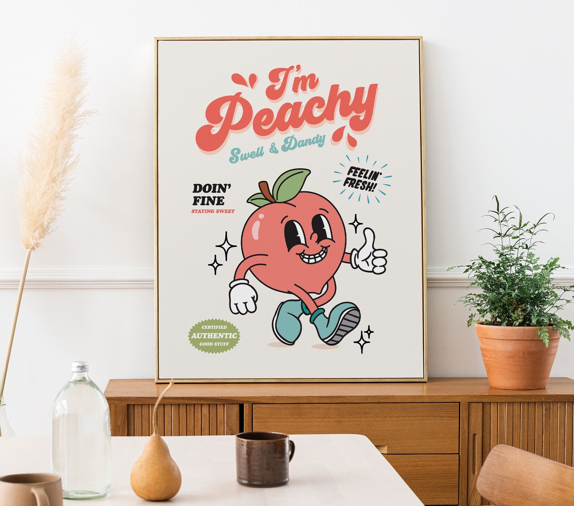 I'm Peachy Retro Poster - shopartivo