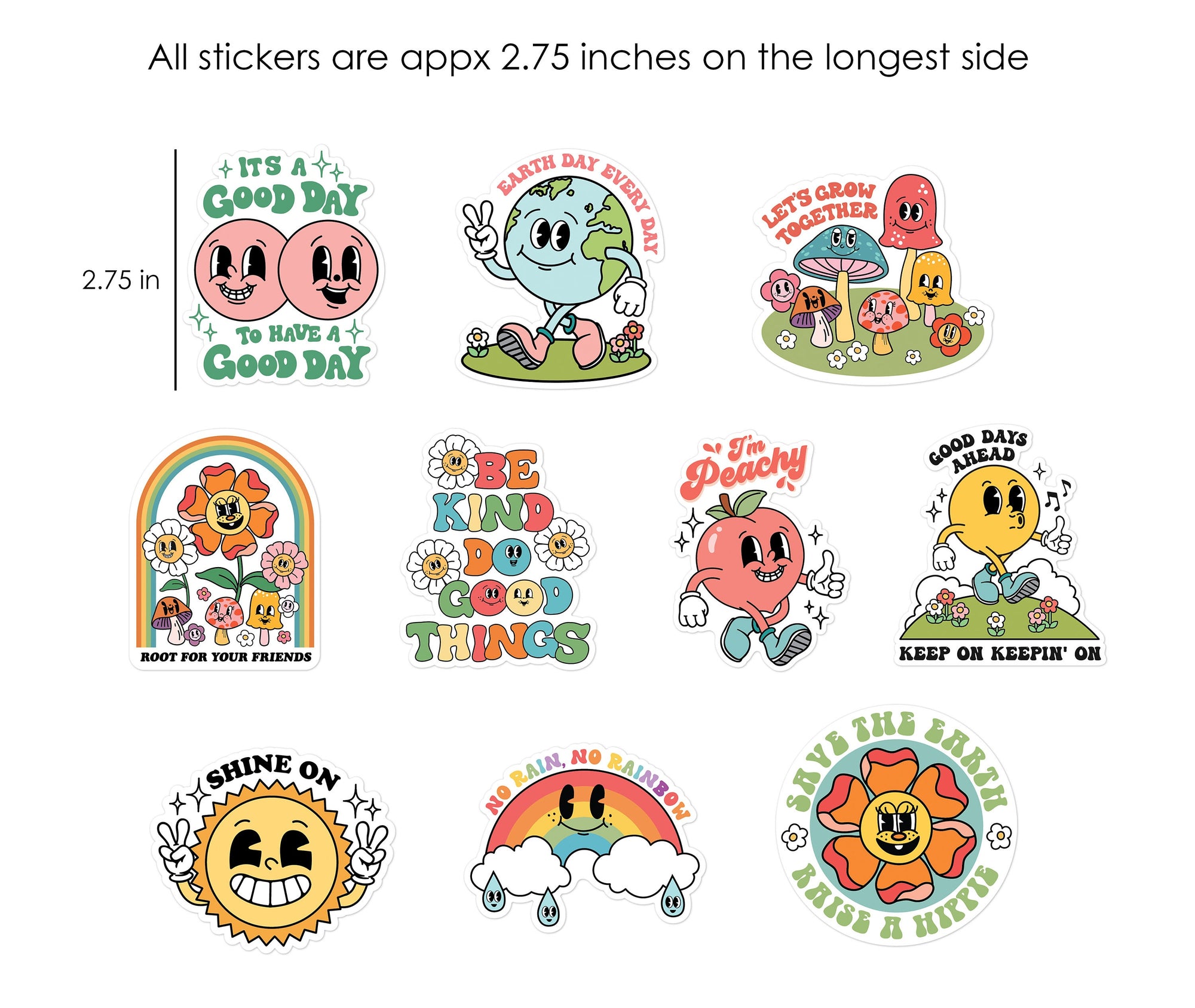 Retro Stickers 10 Pack