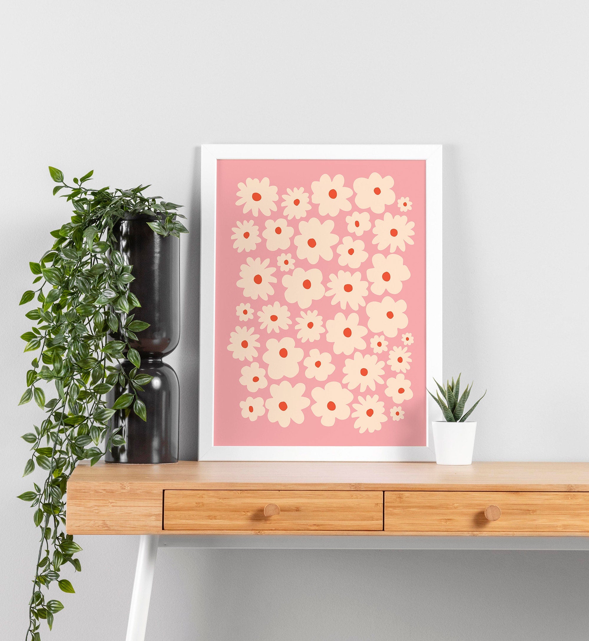 Pink Cream Flower Poster - shopartivo