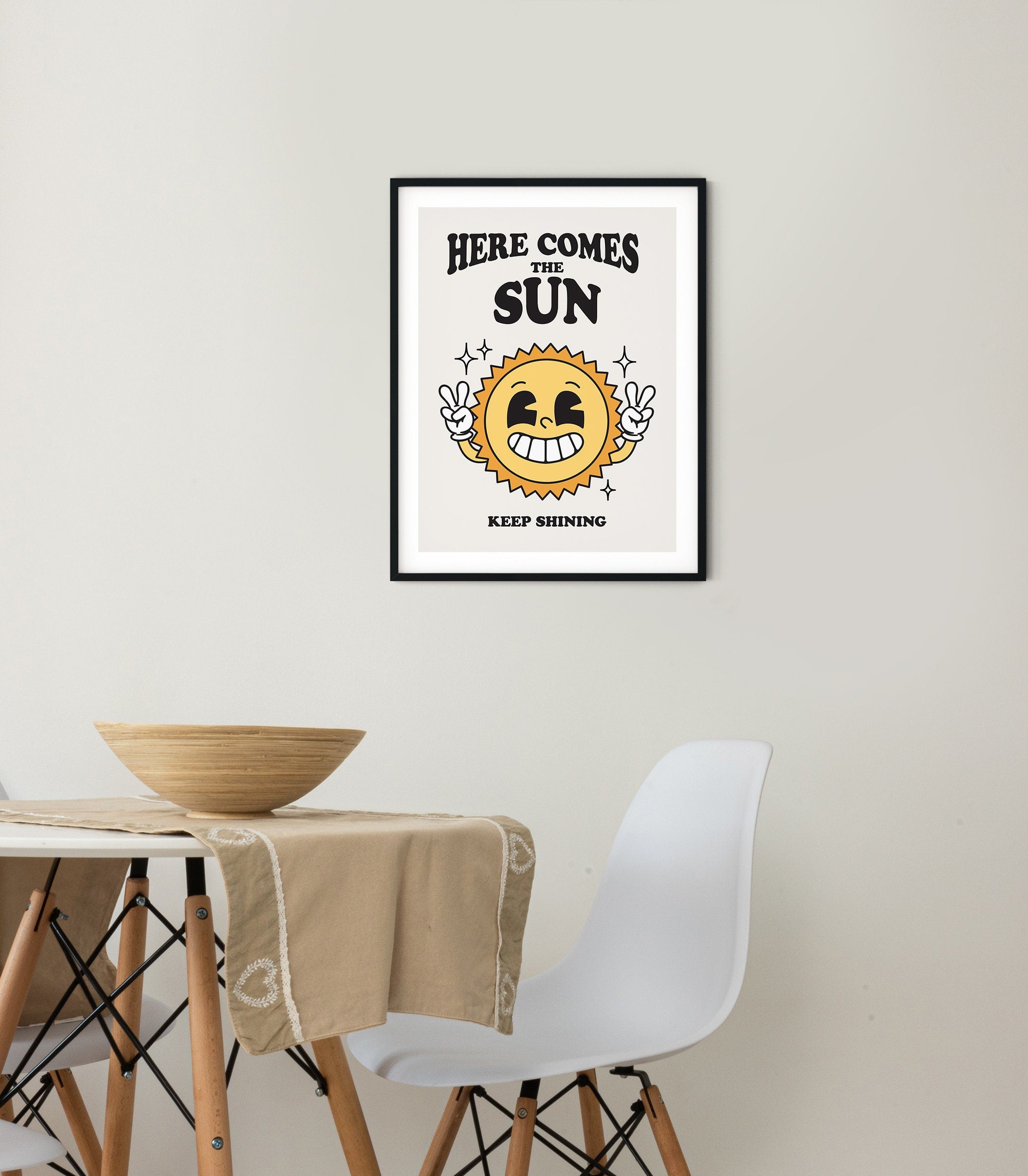 Here Comes The Sun Retro Poster - shopartivo