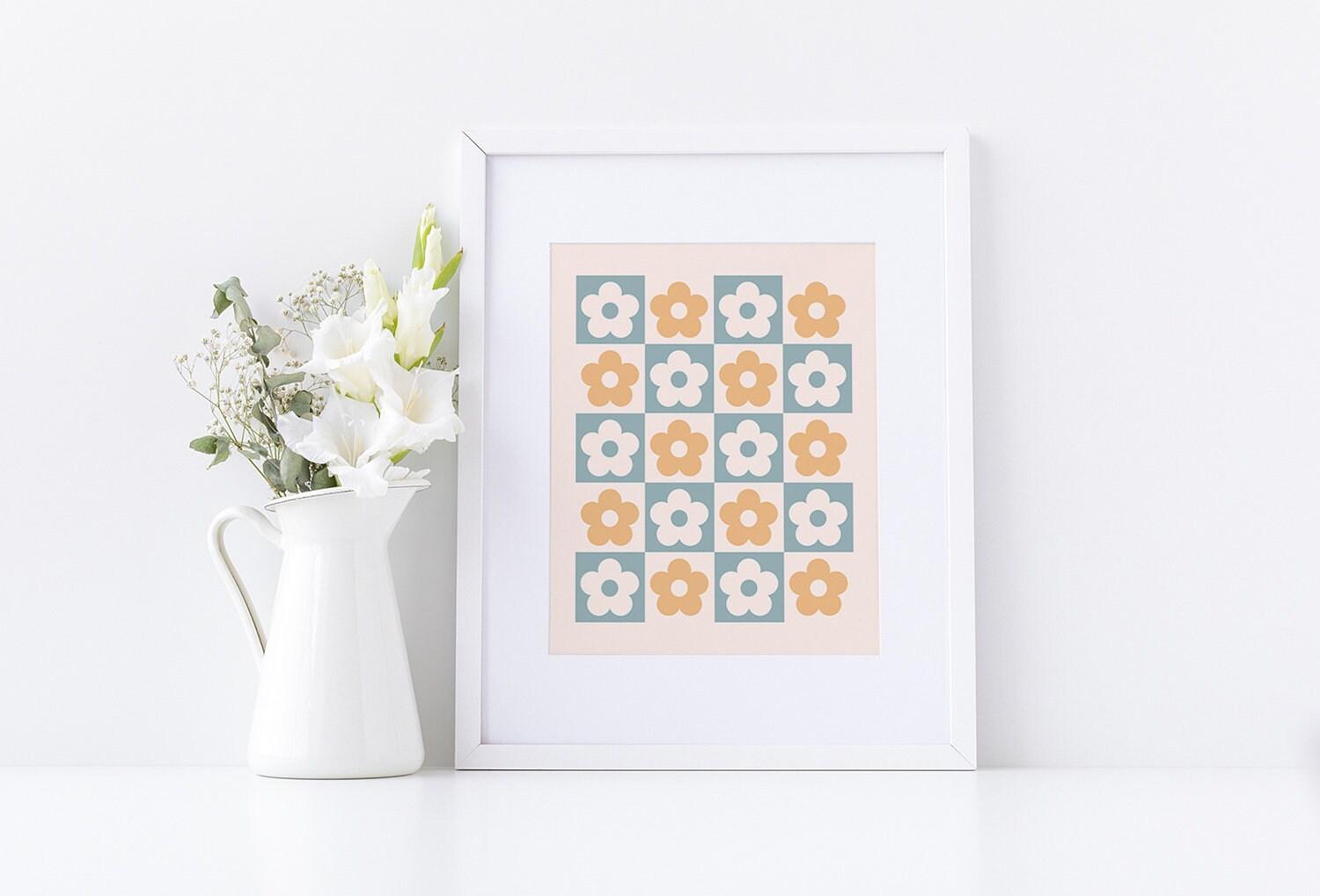 Danish Pastel Flower Wall Art Decor - shopartivo