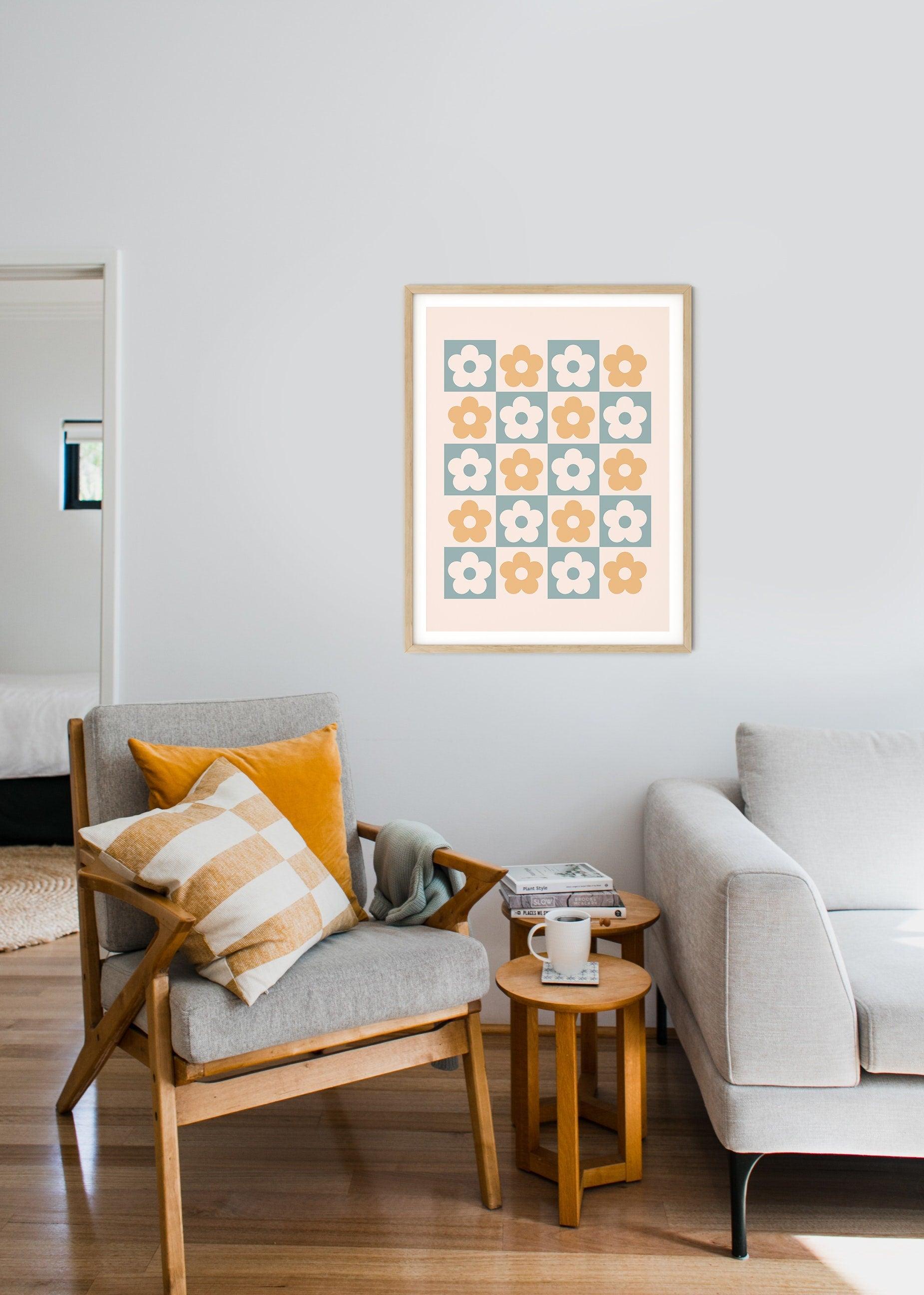 Danish Pastel Flower Wall Art Decor - shopartivo