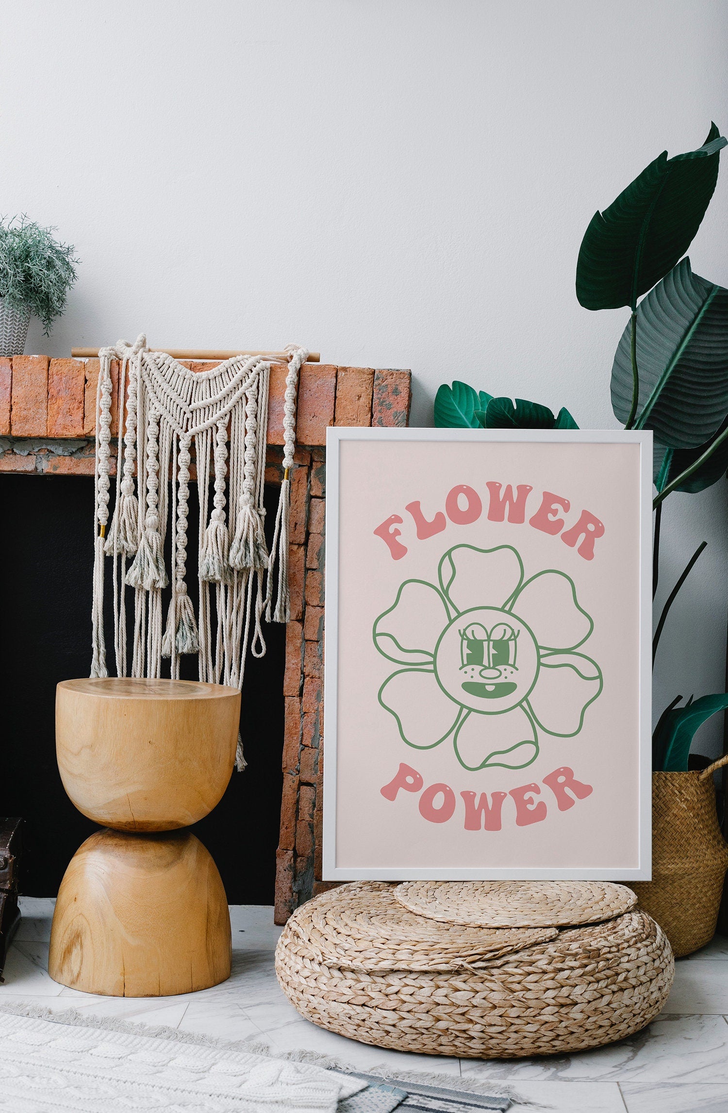 Flower Power Retro Poster - shopartivo