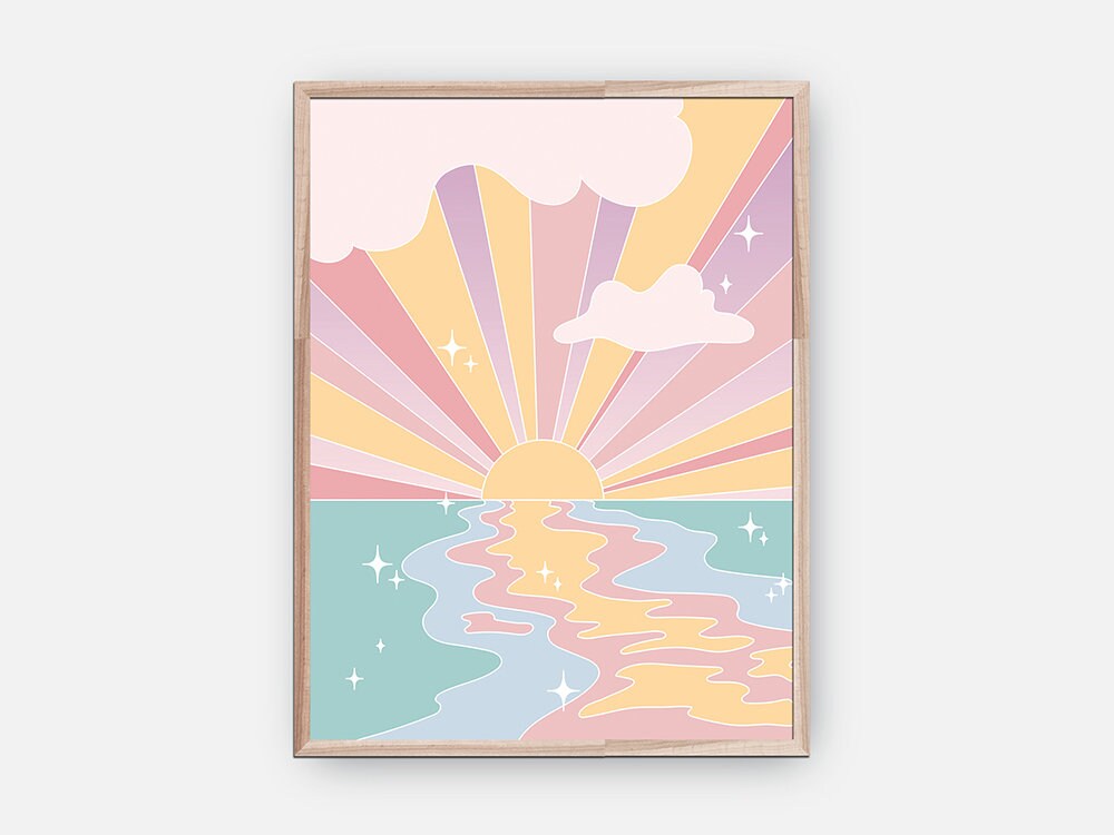 Pastel Sunset Poster - shopartivo