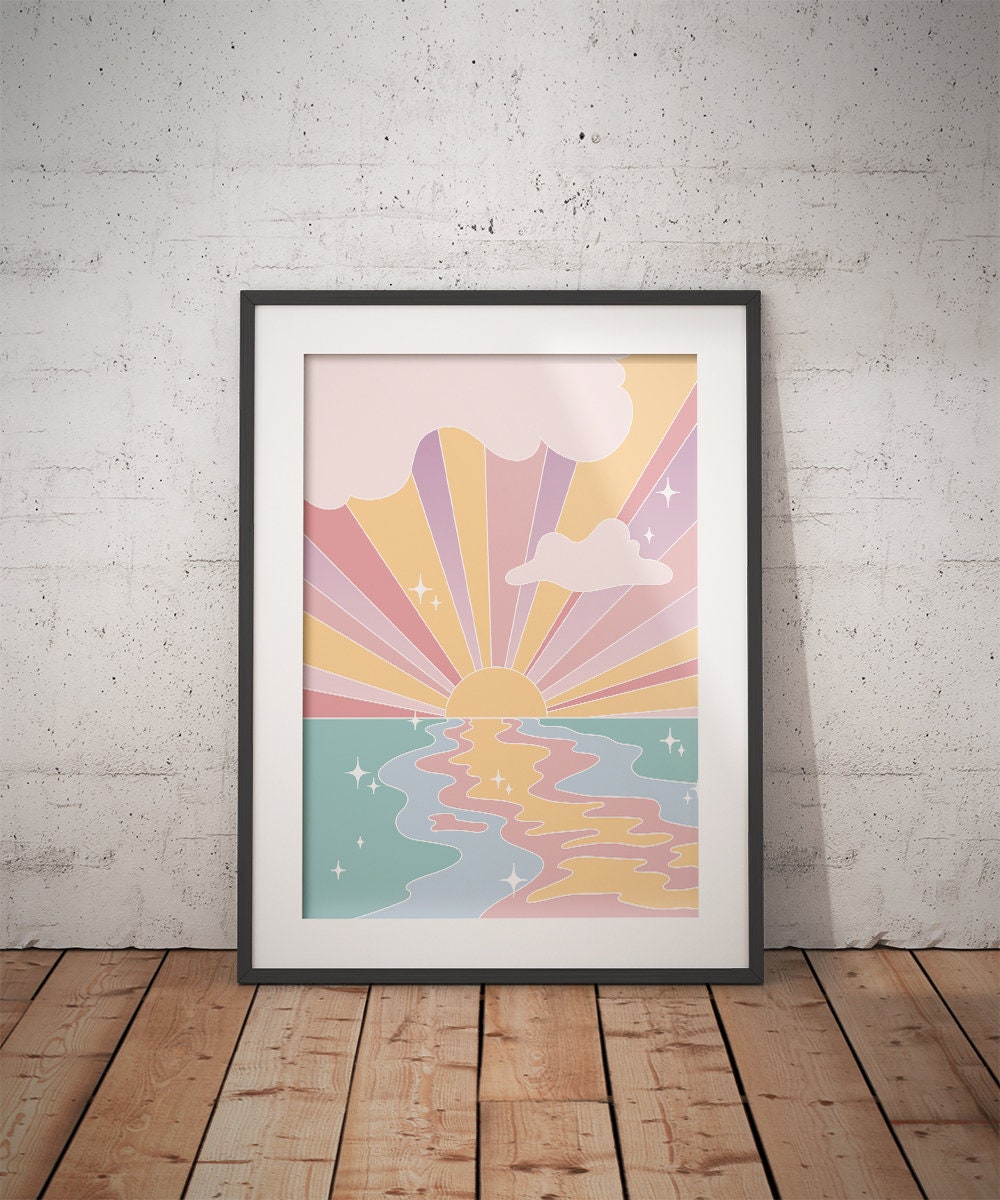 Pastel Sunset Poster - shopartivo