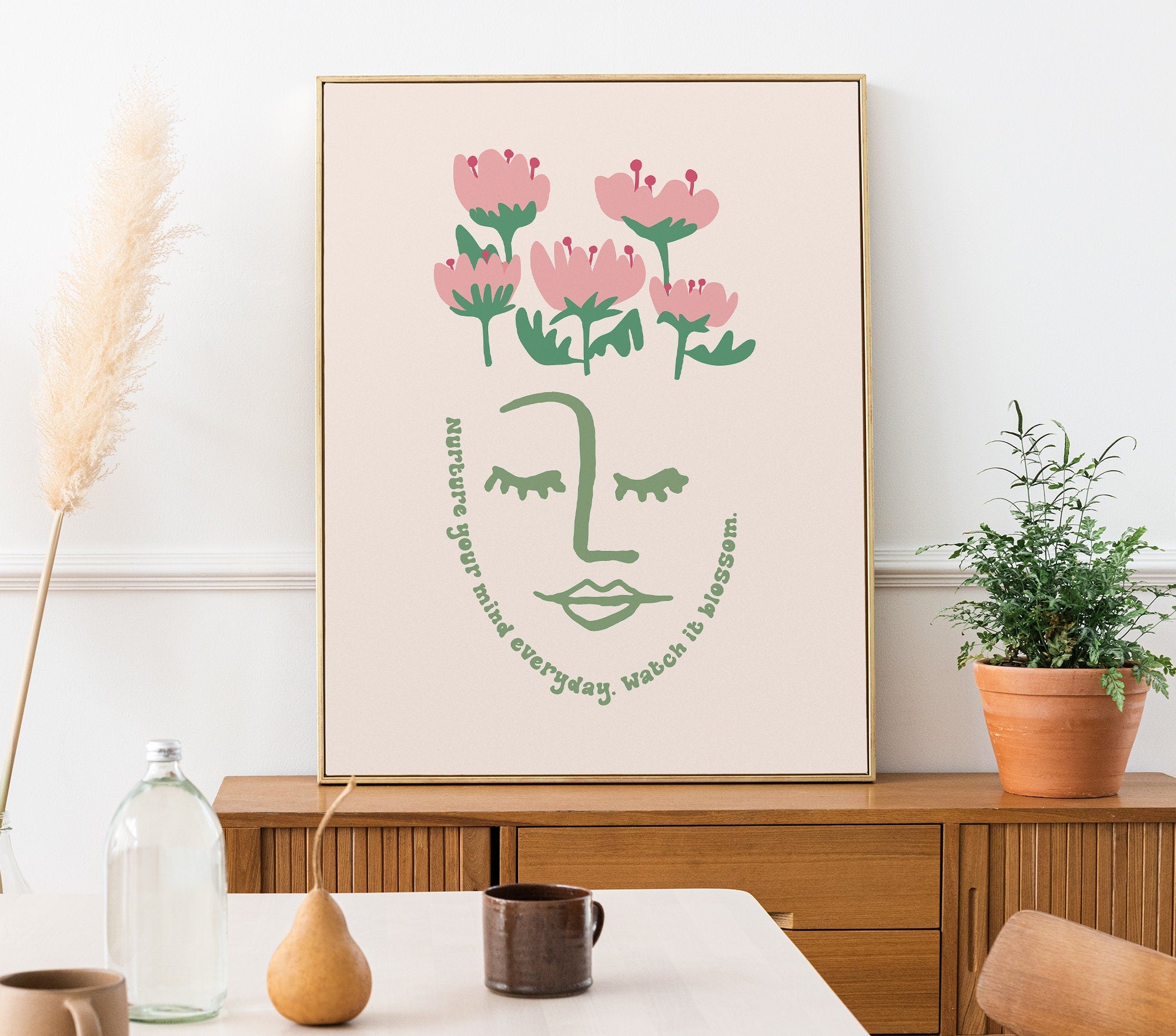Pink Flower Positive Quote Poster - shopartivo
