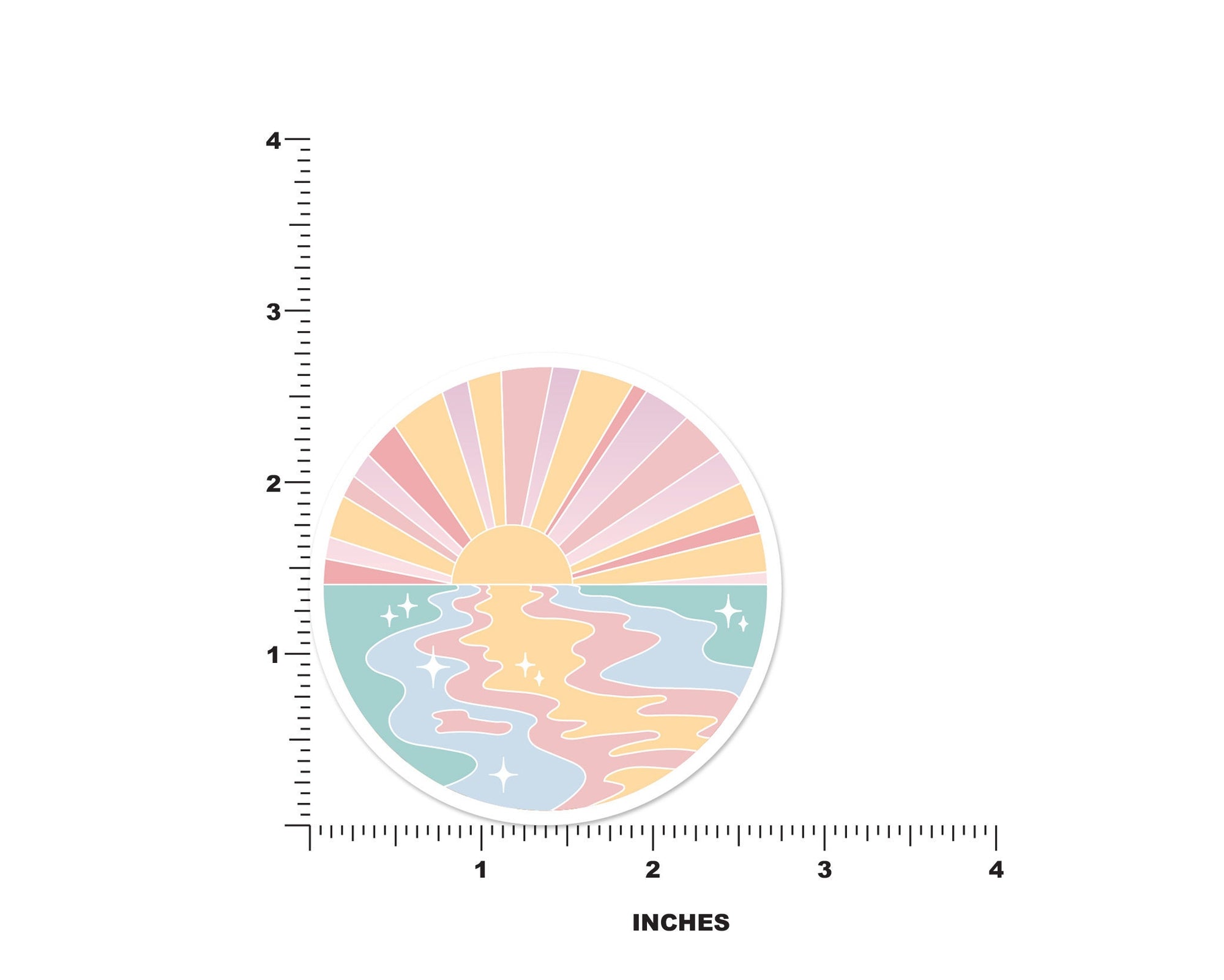 Pastel Sunset Sticker - shopartivo