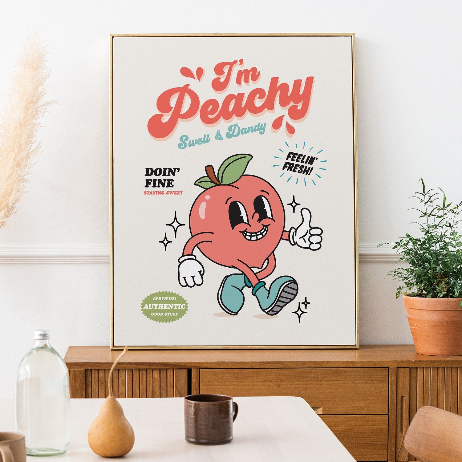 I'm Peachy Retro Poster - shopartivo
