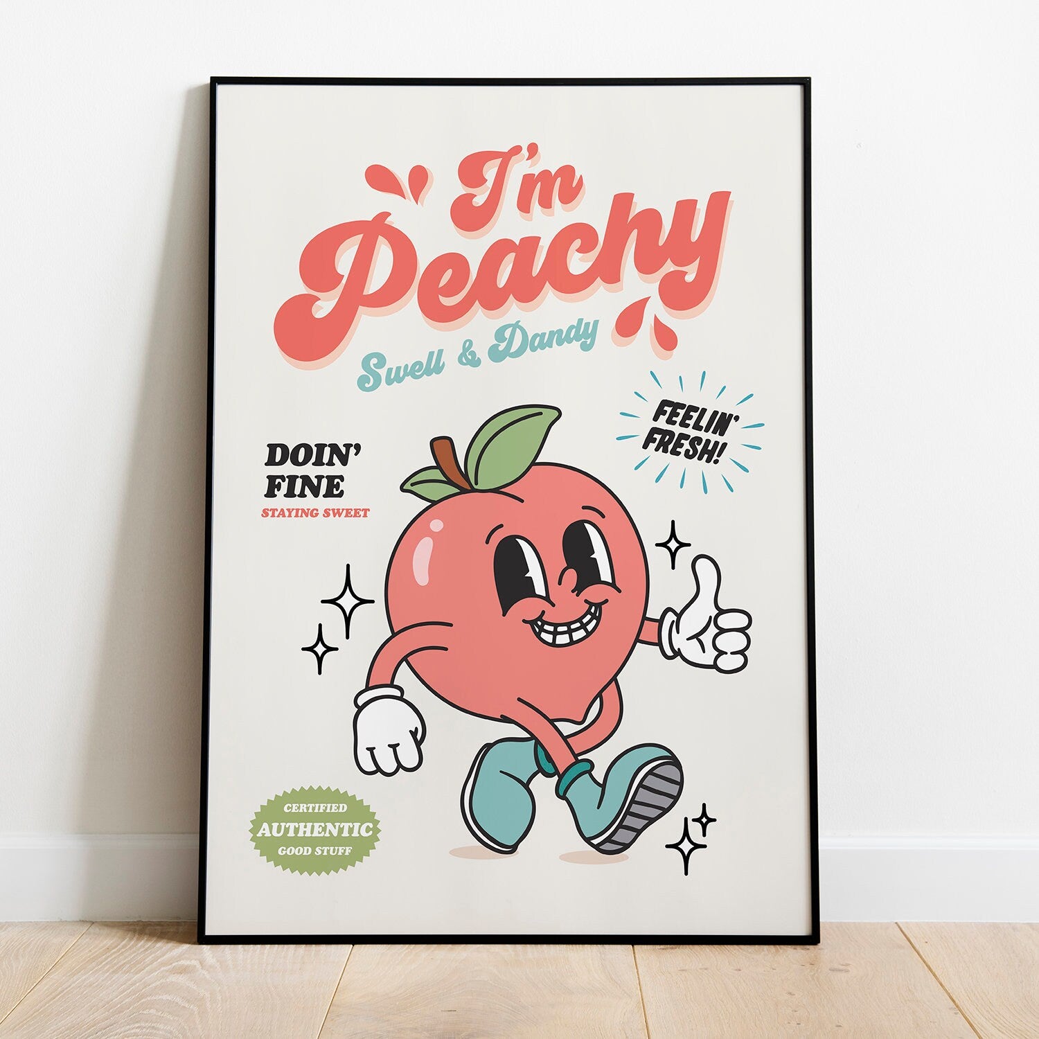 I'm Peachy Retro Poster - shopartivo